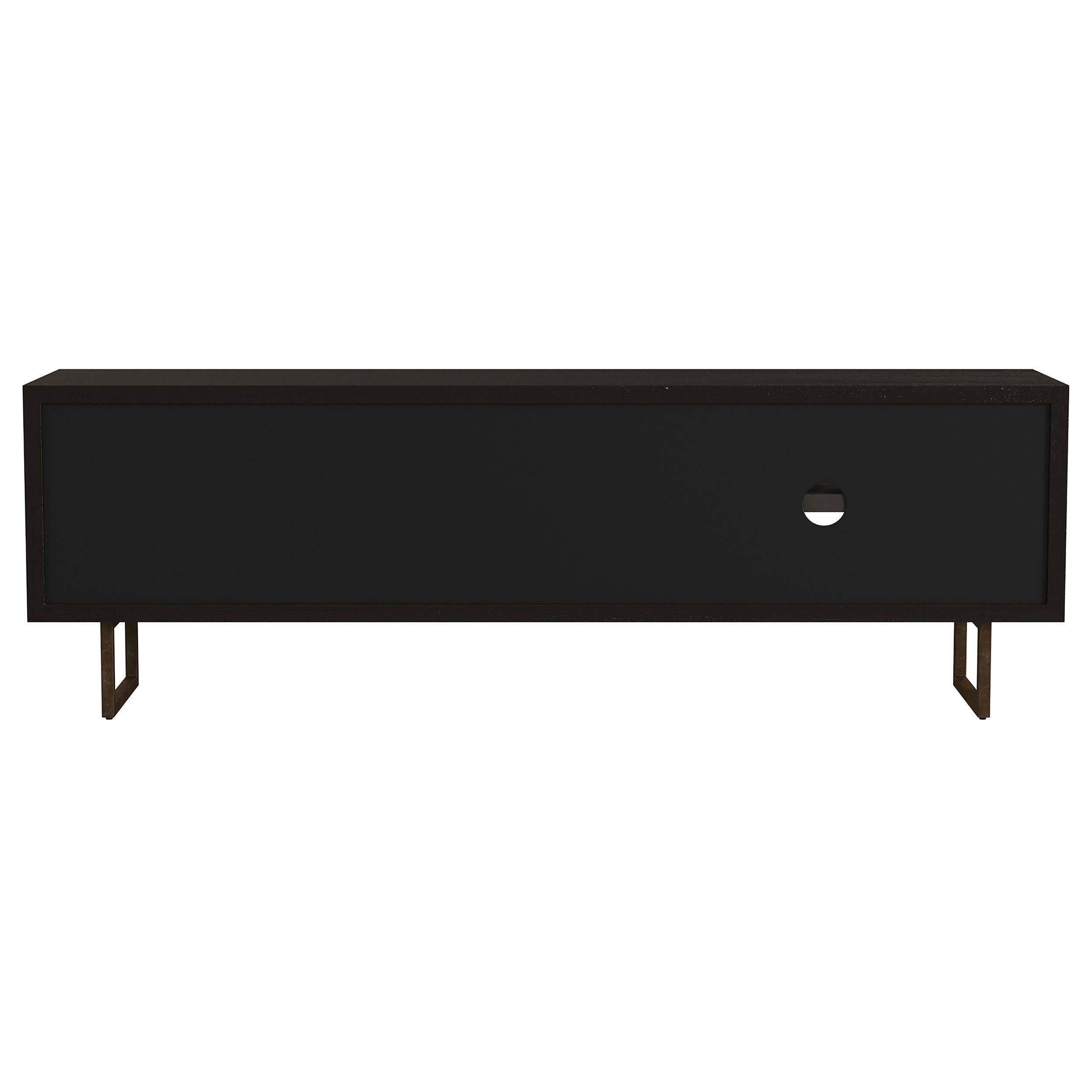 Marsden 2-door Mango Wood 70-inch TV Stand Charcoal Black — view 8