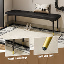 Multifunctional Shoe Bench With Faux Cushion - Black