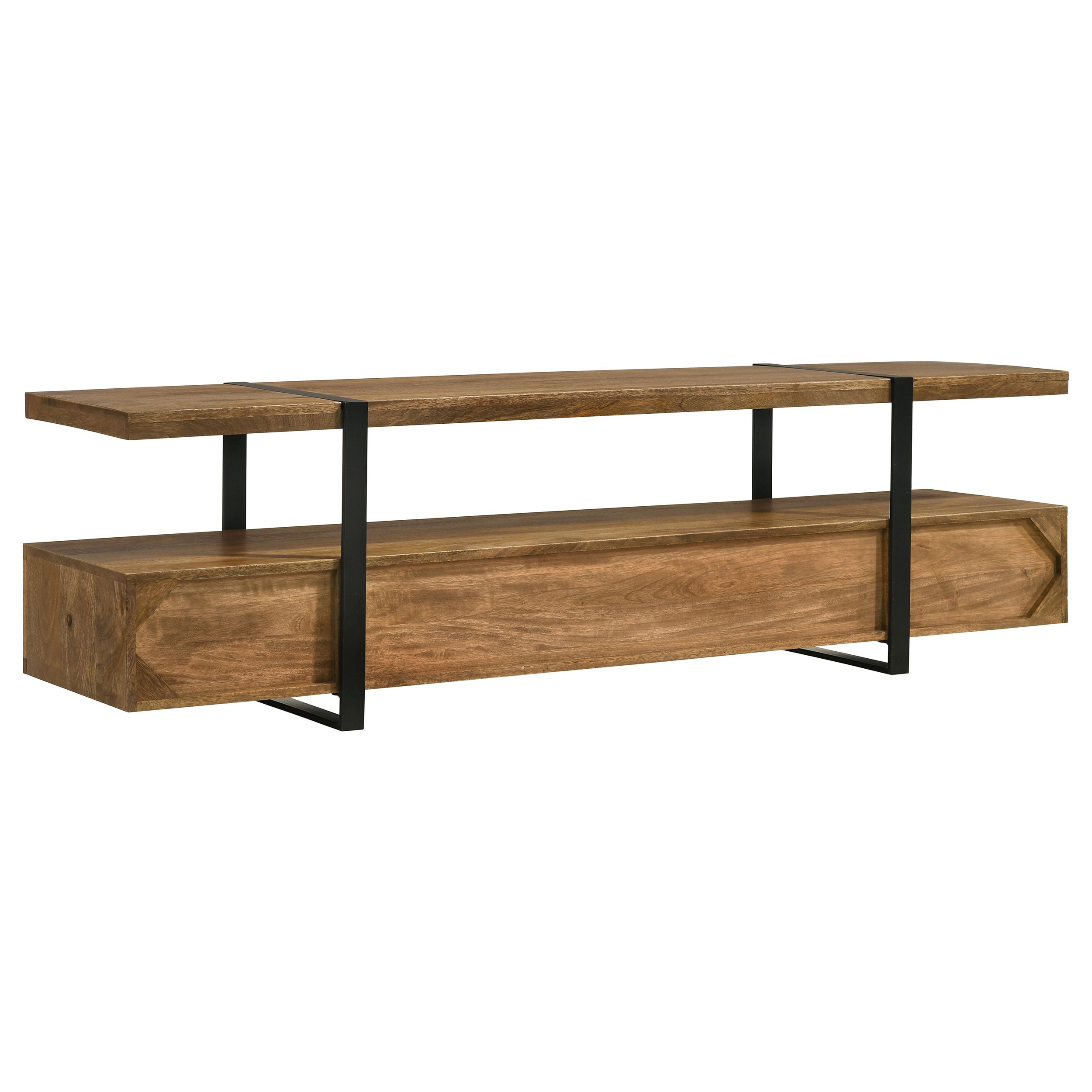 Otto 5-drawer Mango Wood 70-inch TV Stand Media Console Brown — view 8