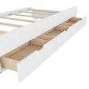 LED Platform Bed With Trundle With Storage Headboard With Drawers