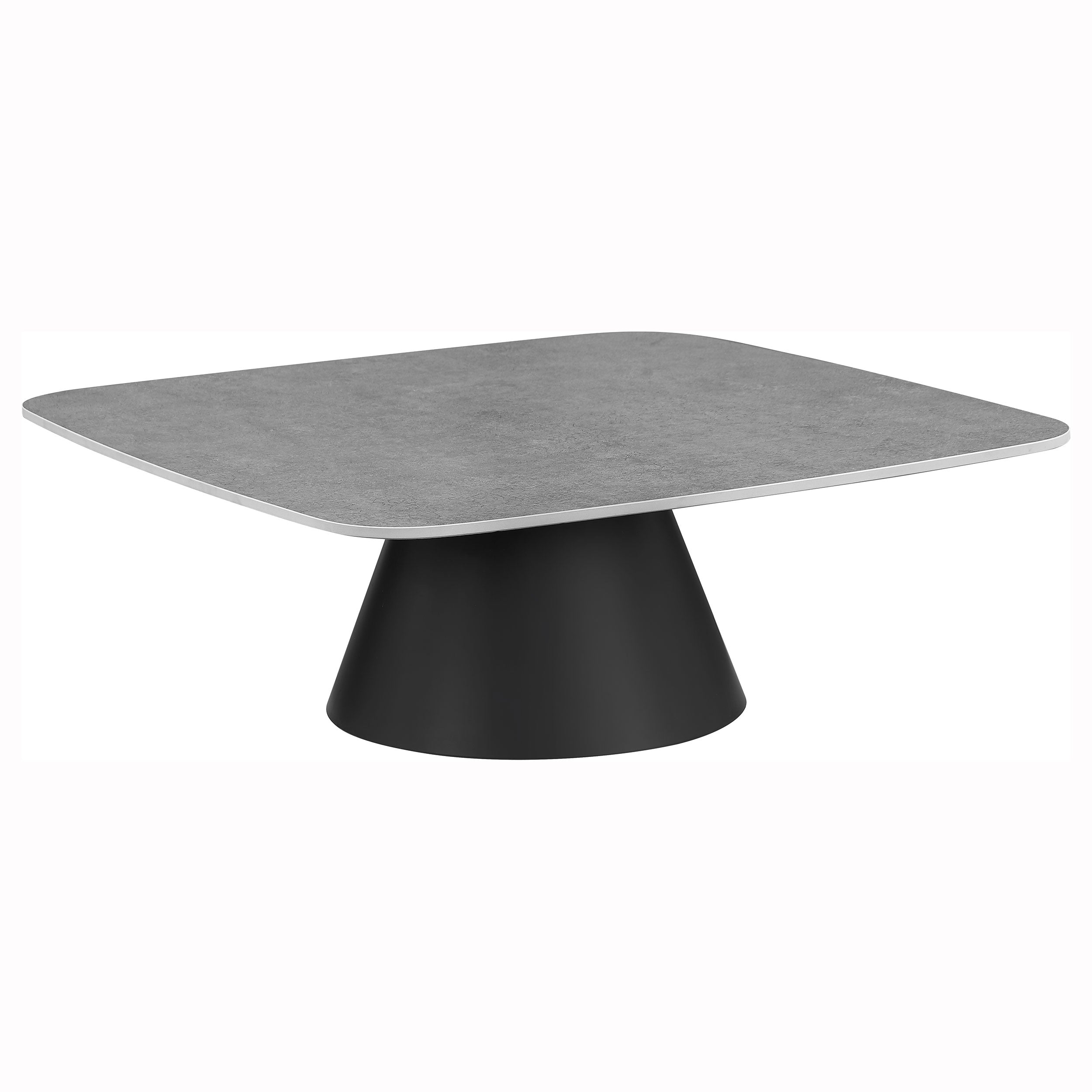 Eason 2-piece Cocktail Coffee Table Set Concrete and Black — view 3