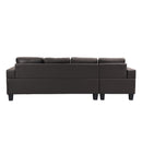 Modern Sectional Sofa Set With Chaise Lounge And Cup Holder