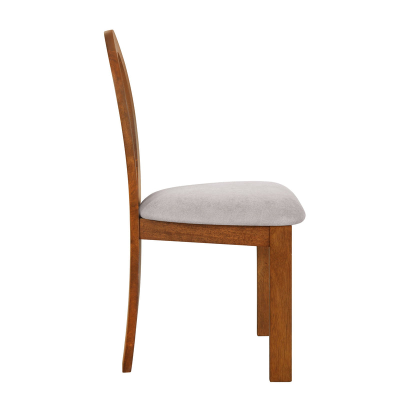 7 Piece Dining Table Set With Trestle Dining Table And 6 Upholstered Dining Chairs