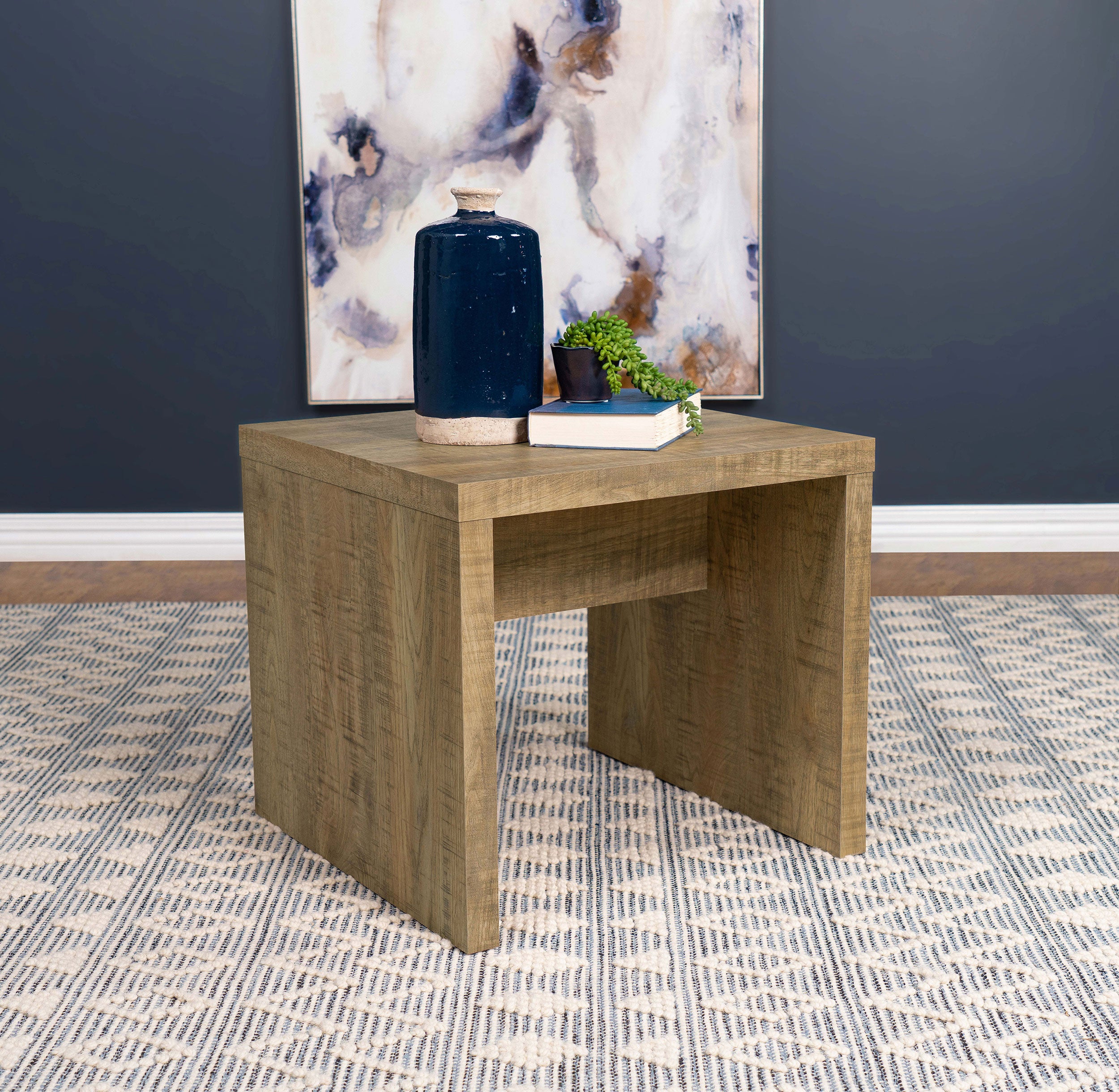 Lynette Square Engineered Wood End Table Mango — view 2