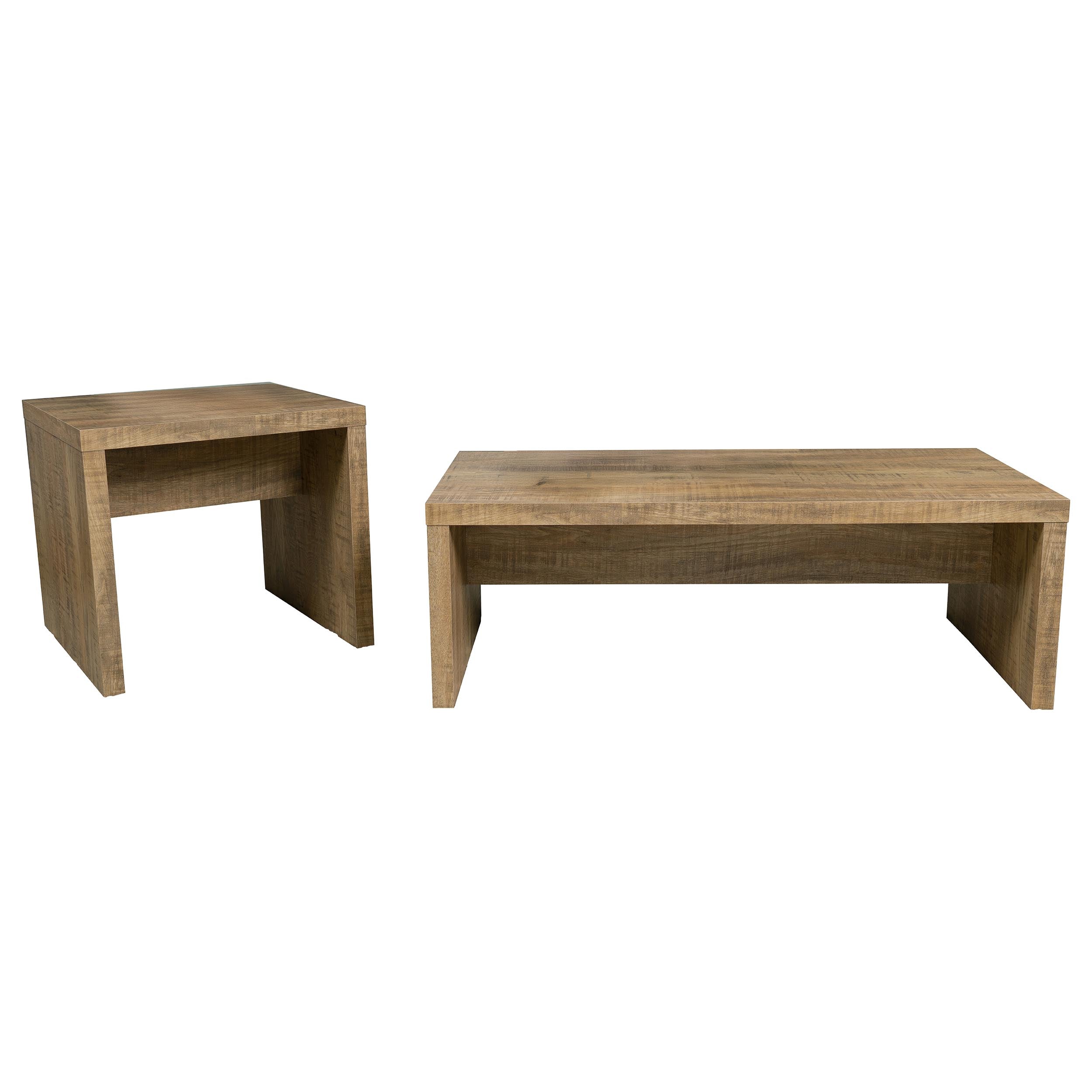 Lynette 2-piece Rectangular Coffee and End Table Set Mango — view 2