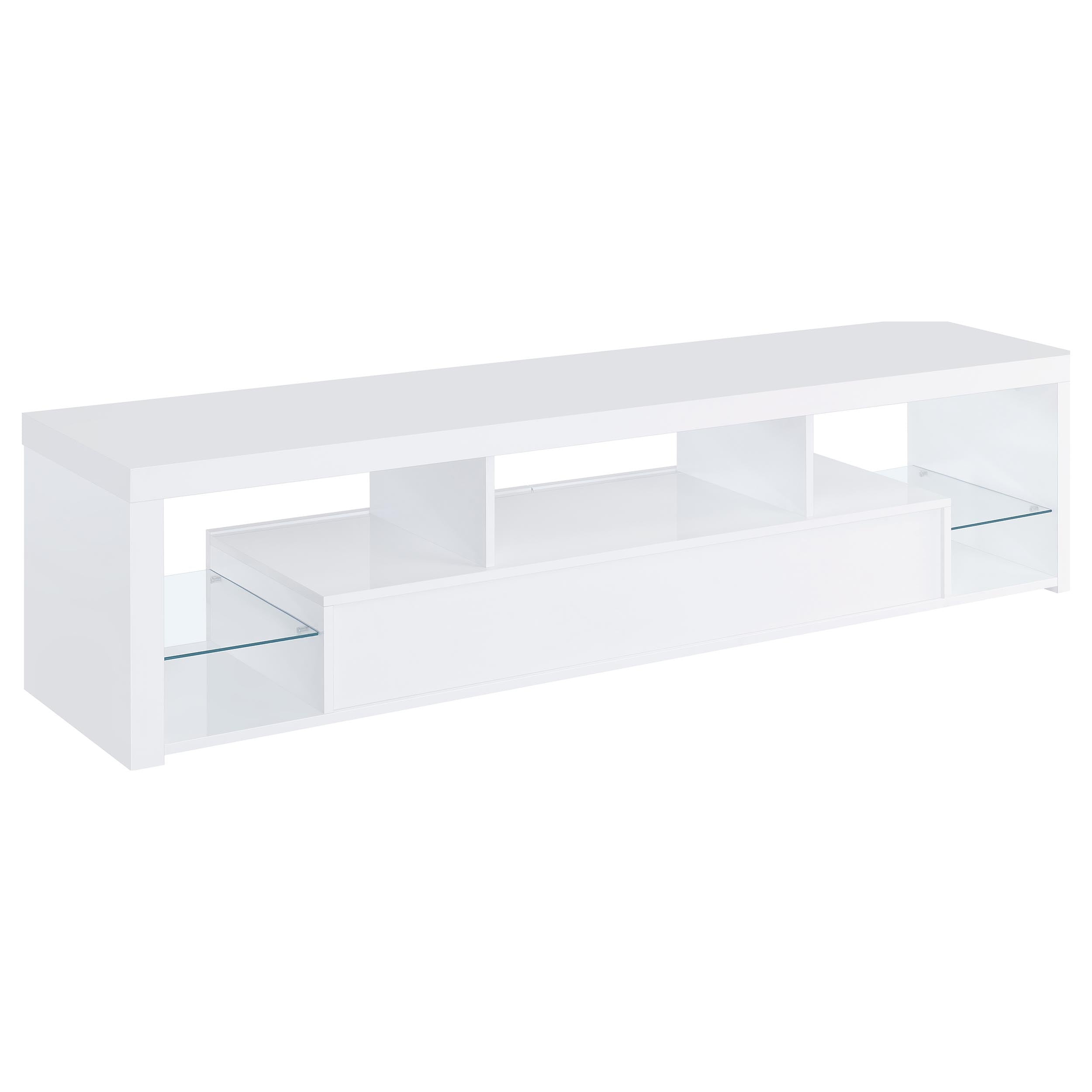 Jude 2-drawer Engineered Wood 71-inch TV Stand High Gloss White — view 6