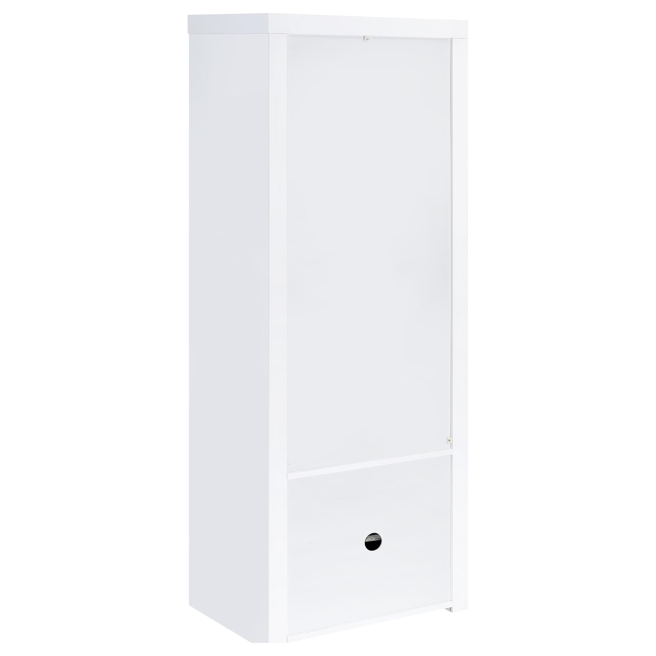 Jude 3-shelf Engineered Wood Media Tower High Gloss White — view 6