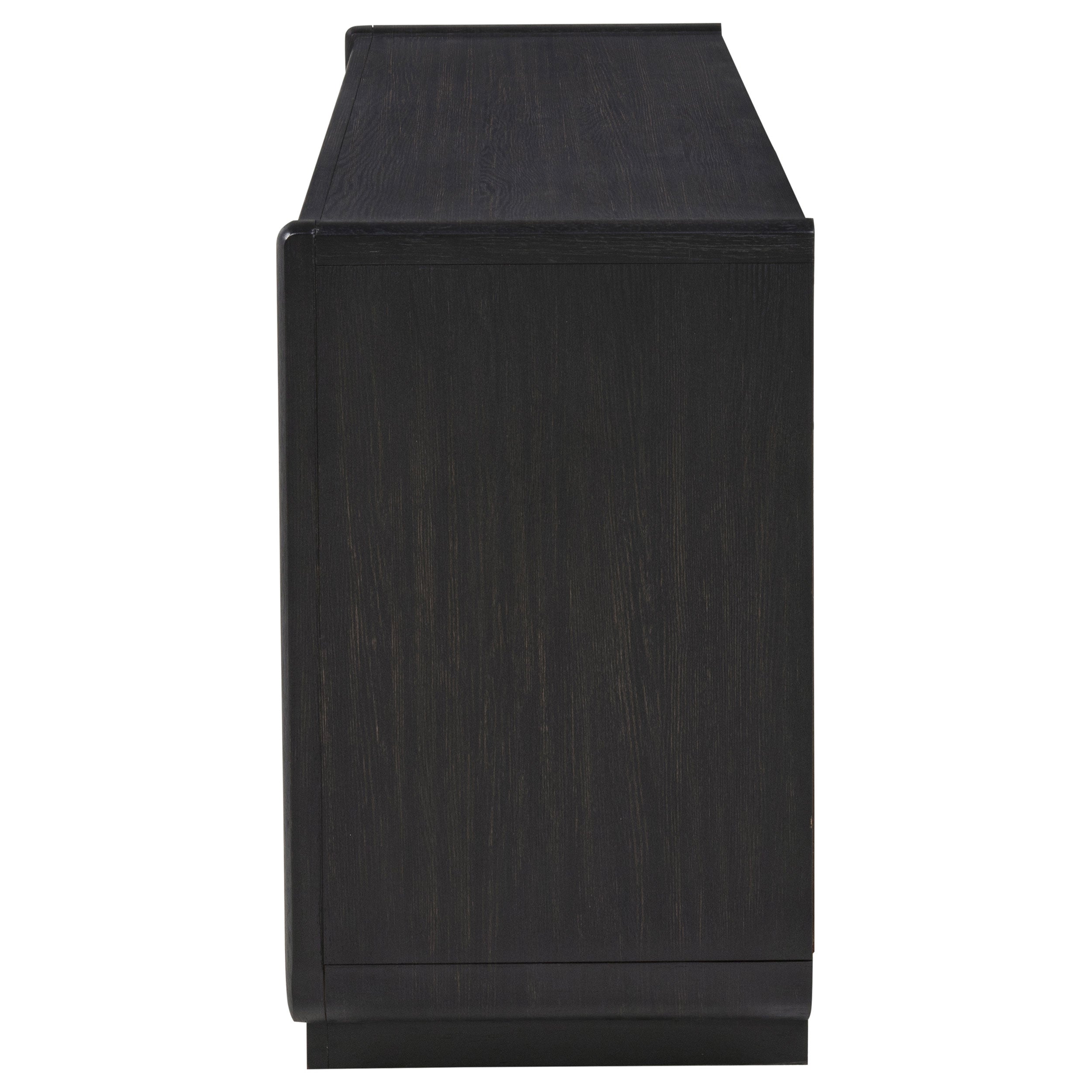 Leandro 72-inch 4-door TV Stand Media Console Burnished Black — view 6