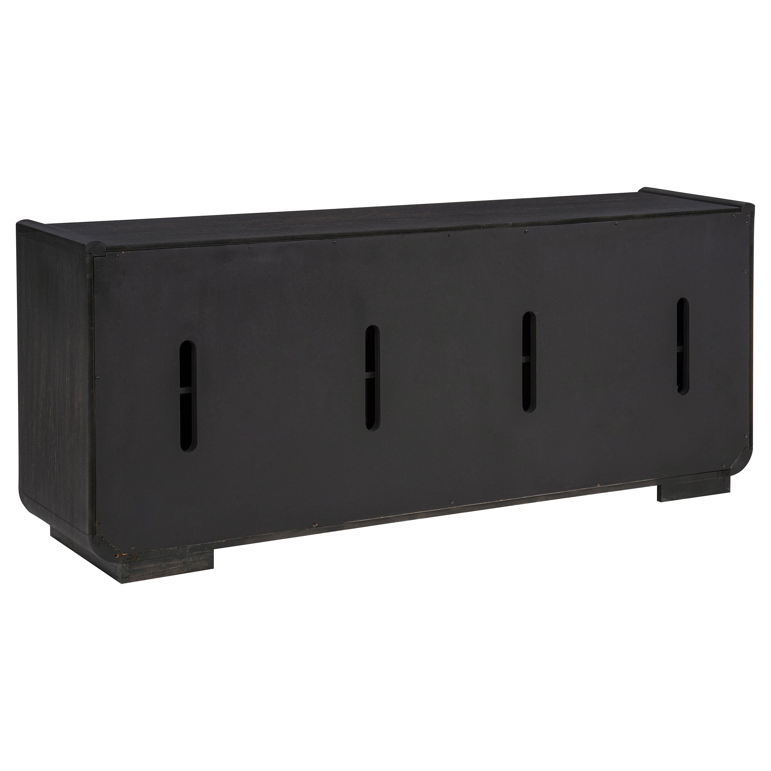 Leandro 72-inch 4-door TV Stand Media Console Burnished Black — view 7