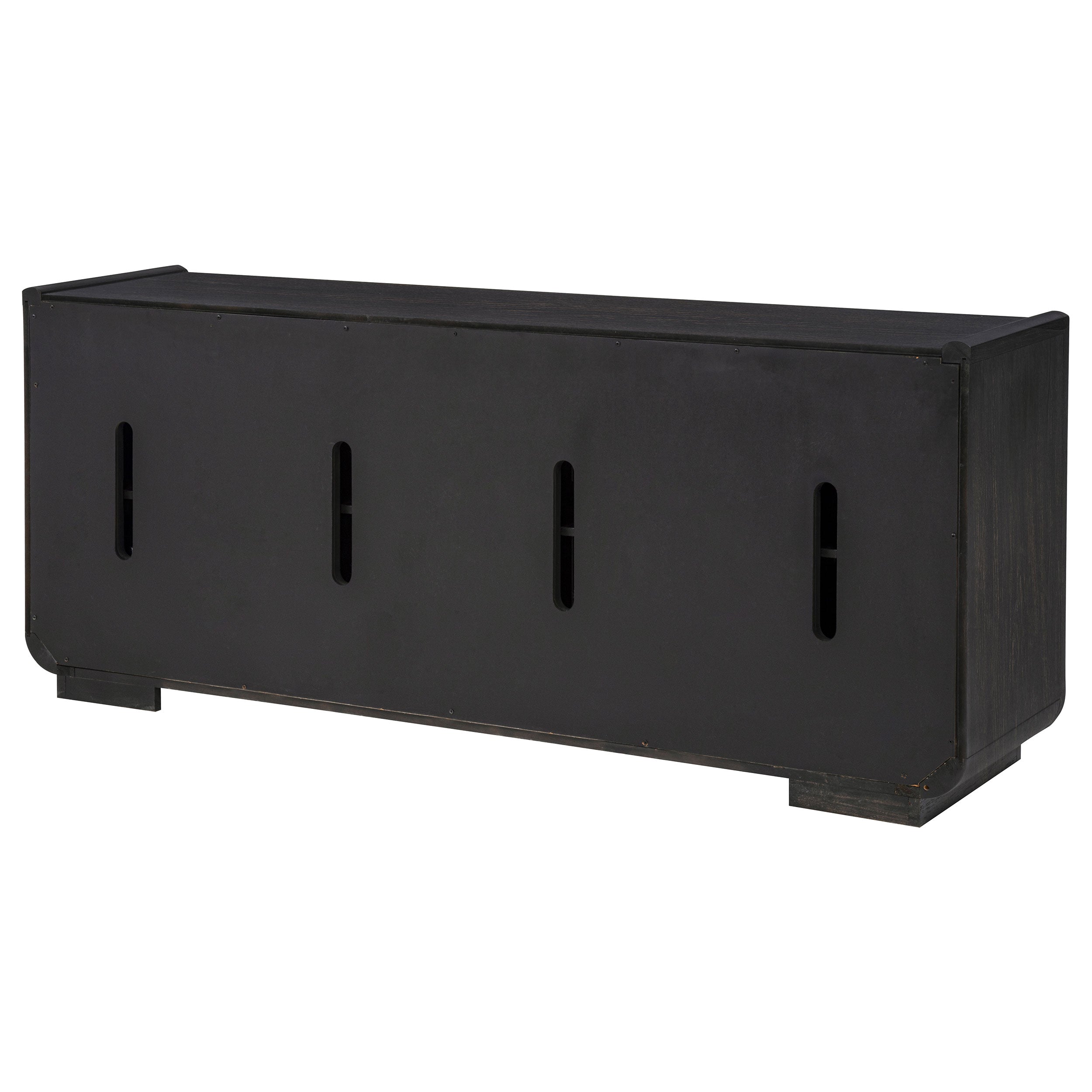 Leandro 72-inch 4-door TV Stand Media Console Burnished Black — view 9