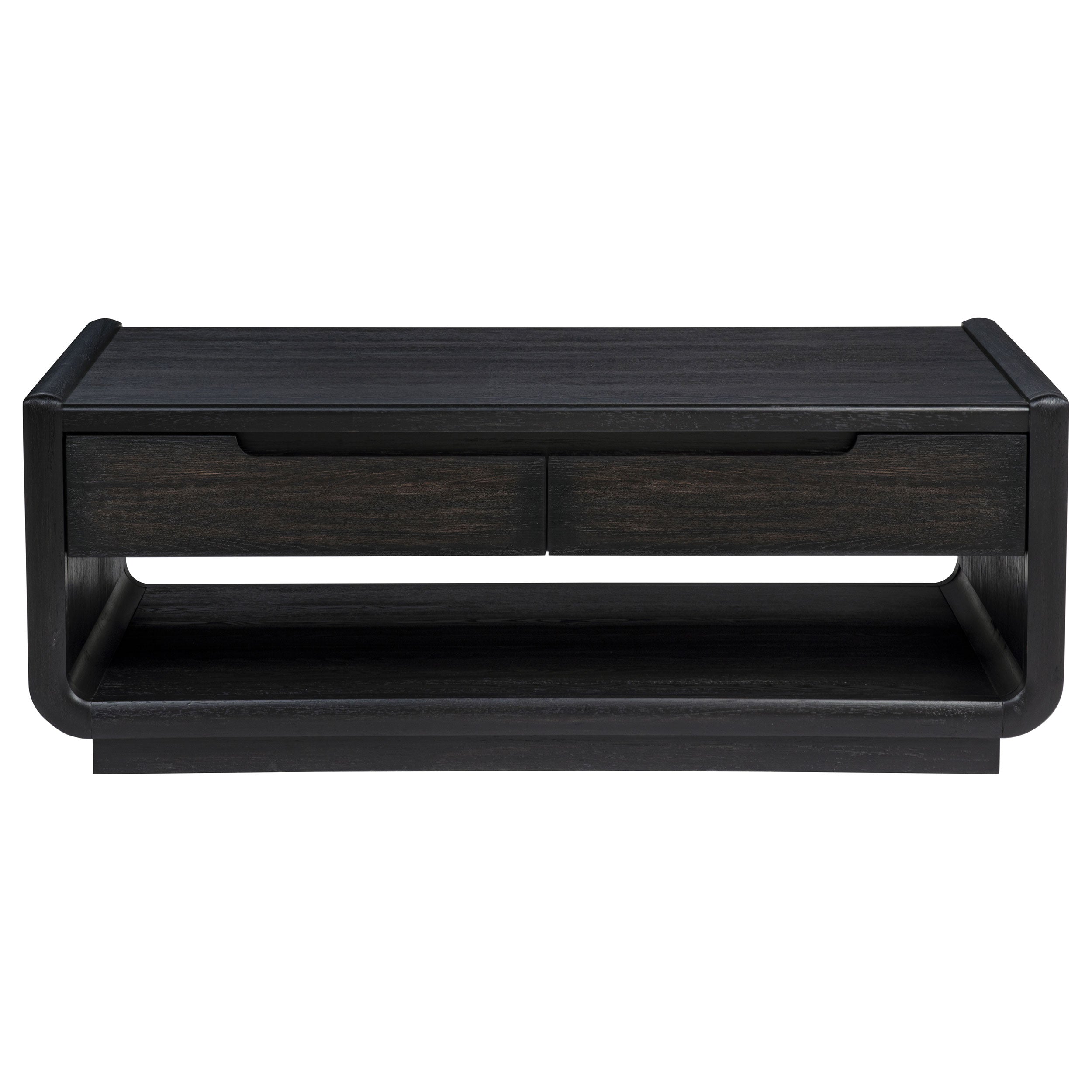 Leandro 2-drawer Wood Cocktail Coffee Table Burnished Black — view 4