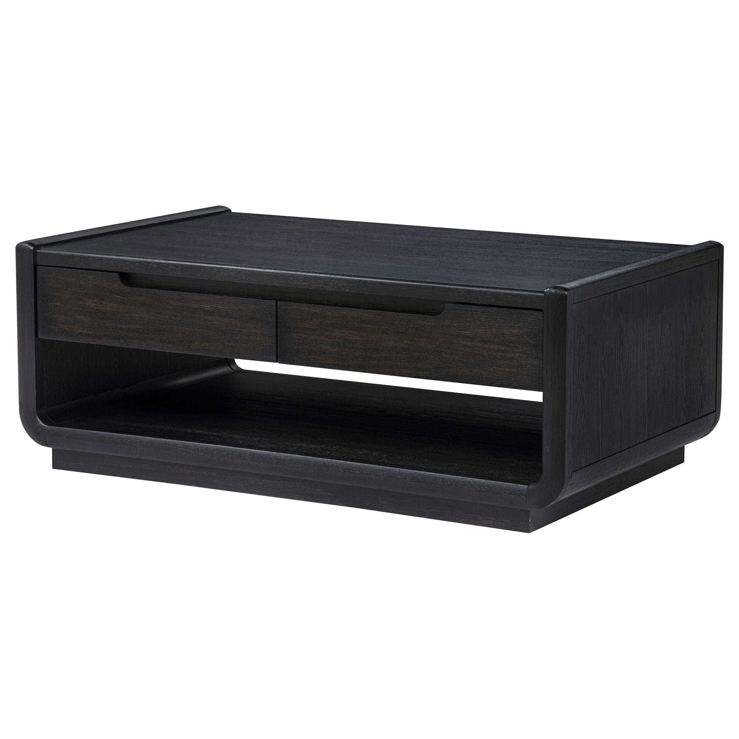 Leandro 2-drawer Wood Cocktail Coffee Table Burnished Black — view 5