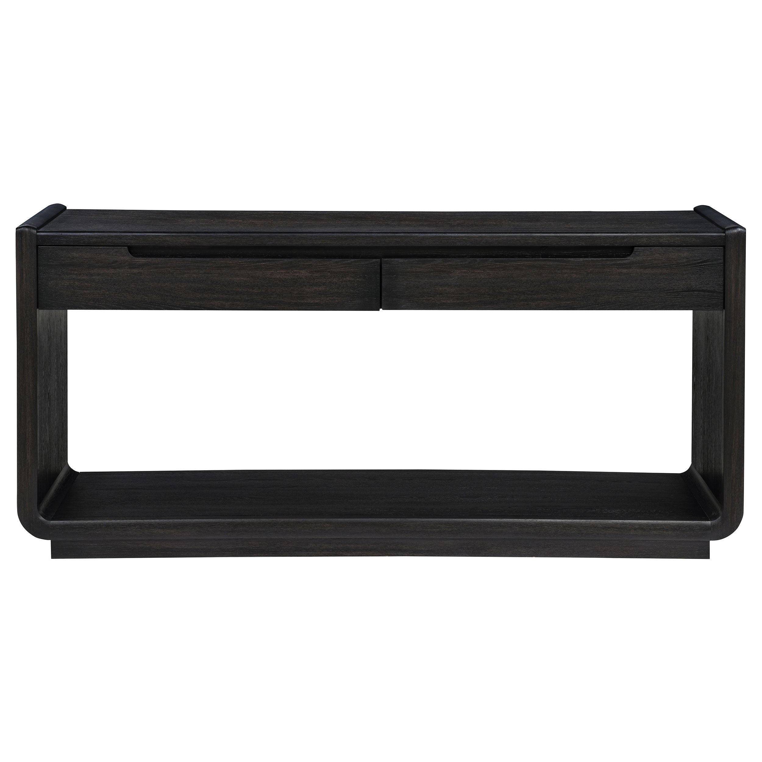 Leandro 2-drawer Entryway Sofa Console Table Burnished Black — view 4
