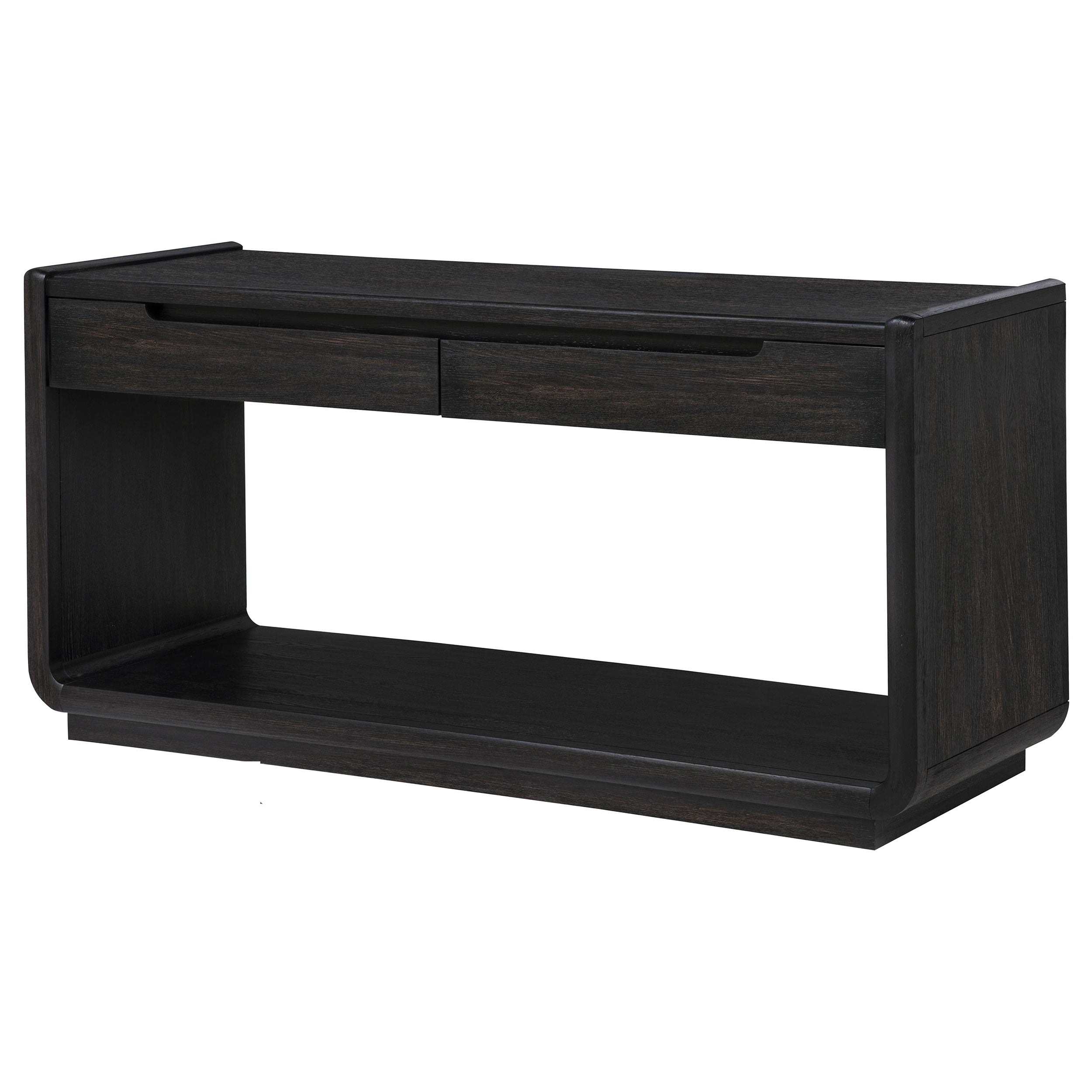 Leandro 2-drawer Entryway Sofa Console Table Burnished Black — view 5