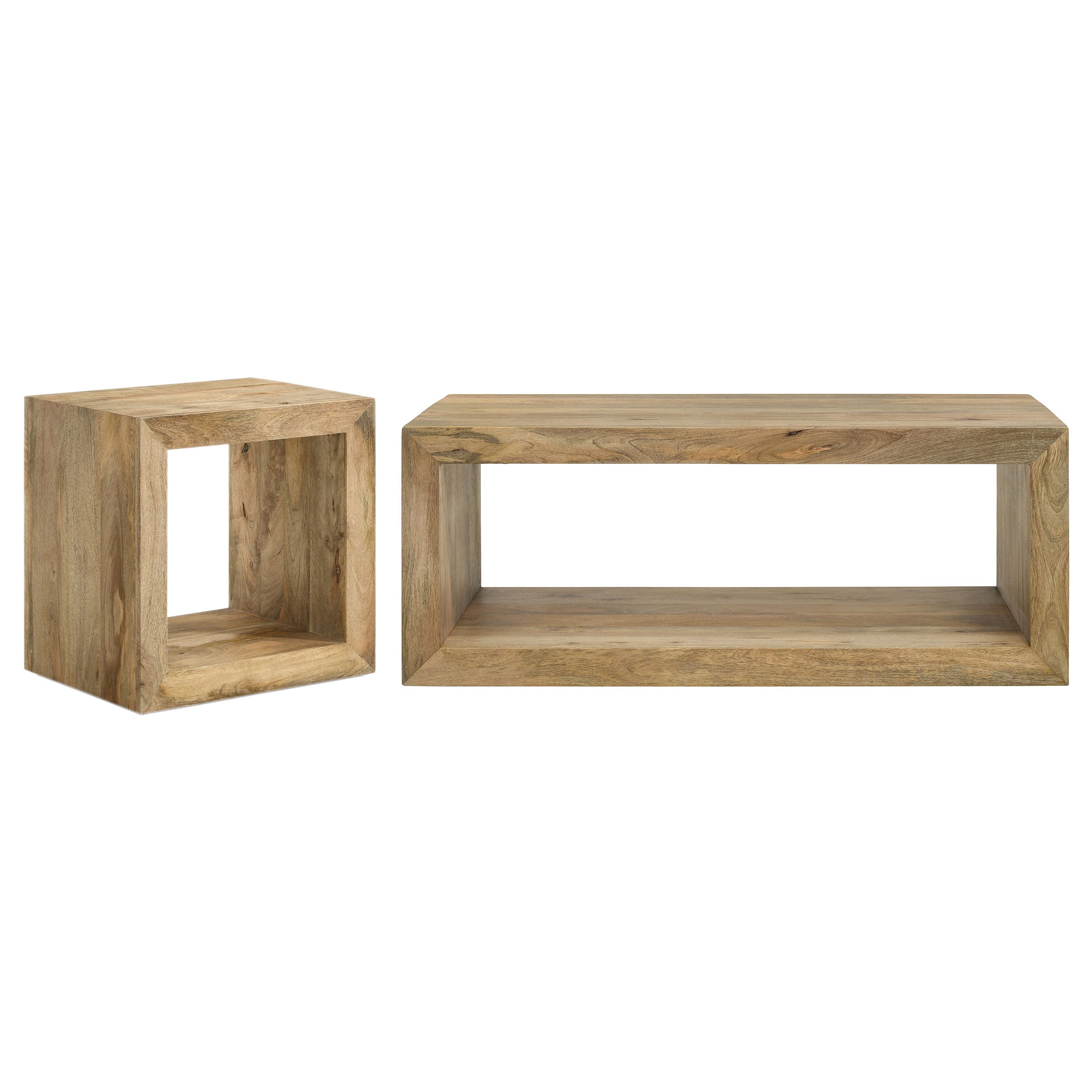 Benton 2-piece Solid Mango Coffee and End Table Set Natural — view 2