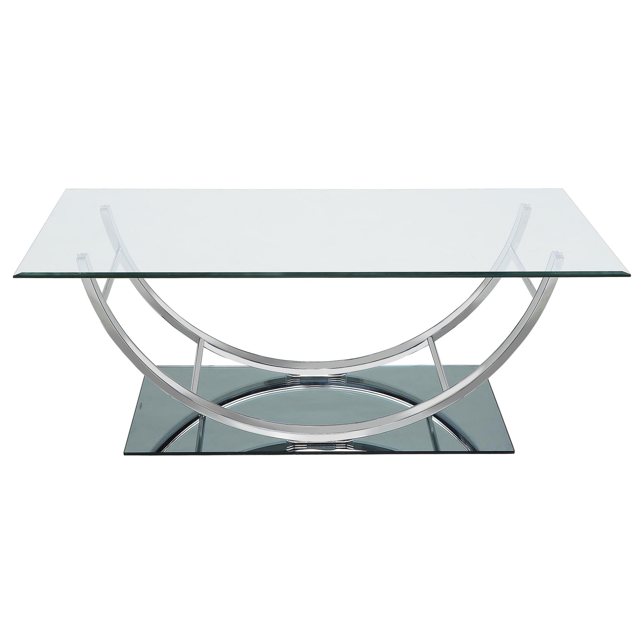Danville 3-piece Glass Top Coffee and End Table Set Chrome — view 7