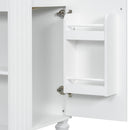 Classic Retro Bathroom Vanity With Sink, Door Shelf, Side Open Storage Frame