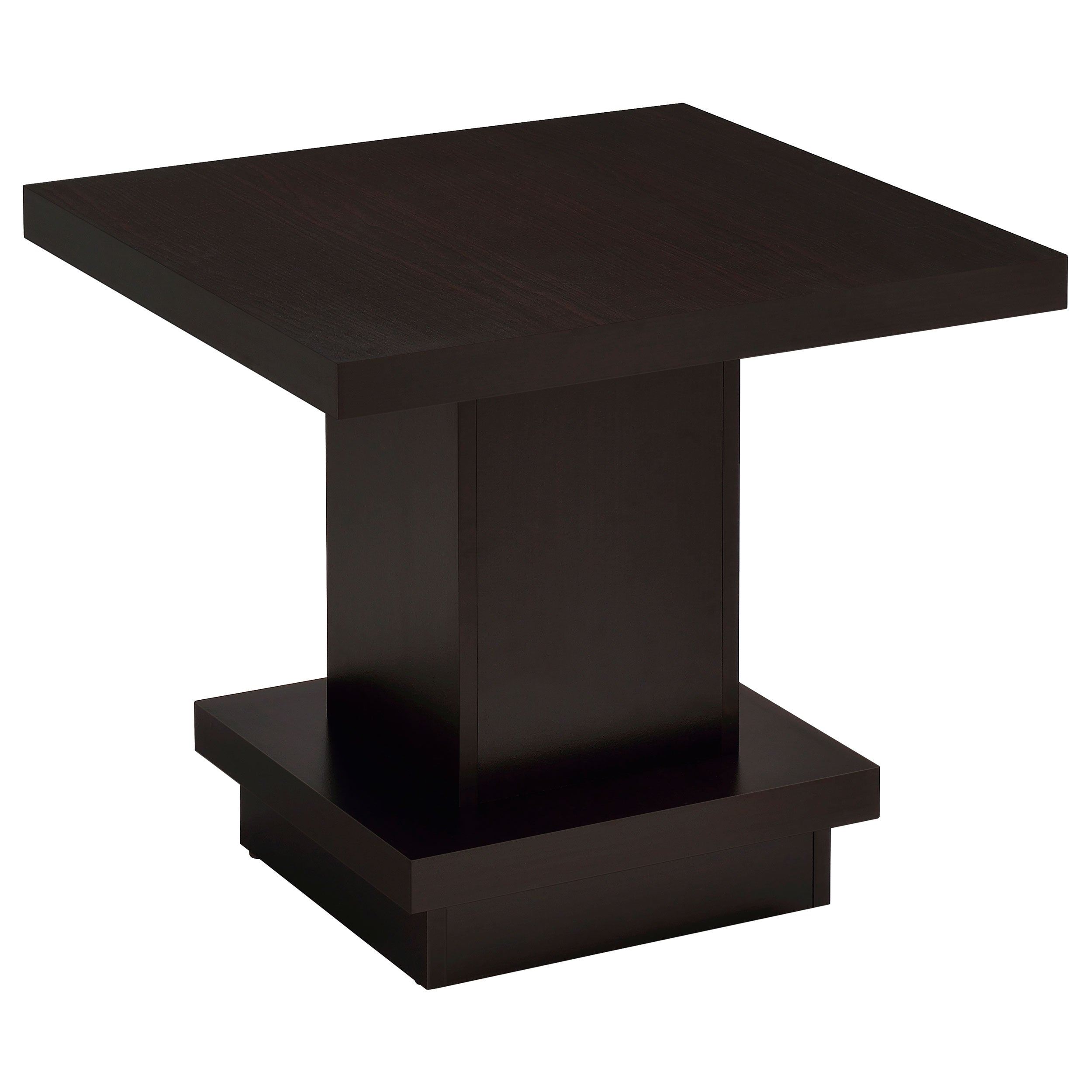 Reston Square Engineered Wood Side End Table Cappuccino — view 1
