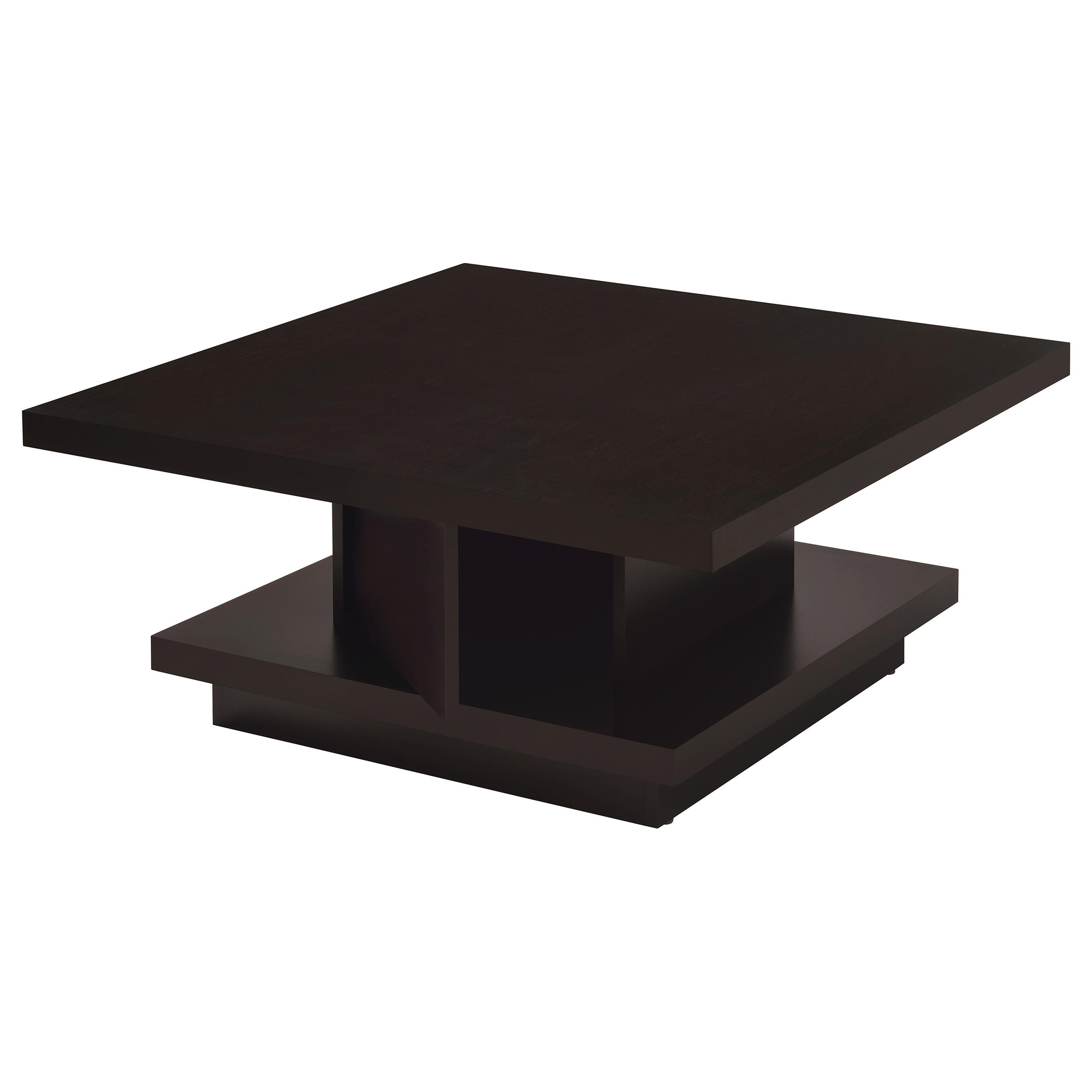 Reston 2-piece Square Coffee and End Table Set Cappuccino — view 6