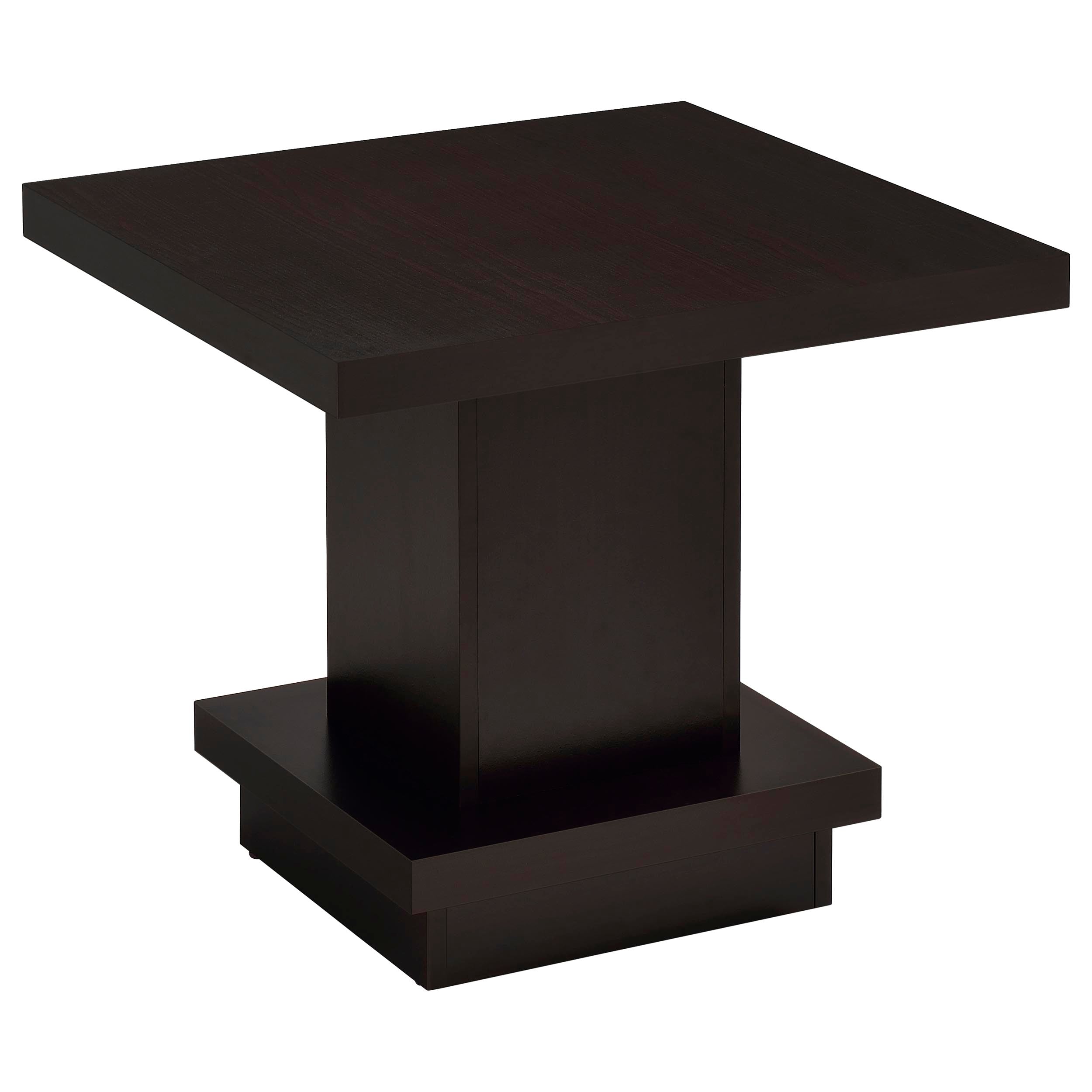 Reston 3-piece Square Coffee and End Table Set Cappuccino — view 3