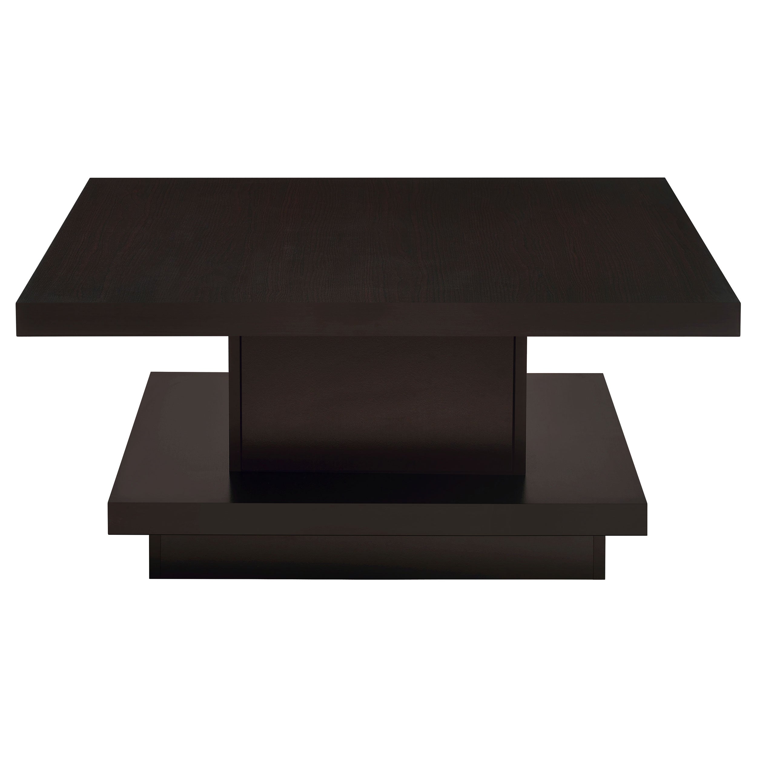 Reston Square Engineered Wood Coffee Table with Casters Cappuccino — view 4