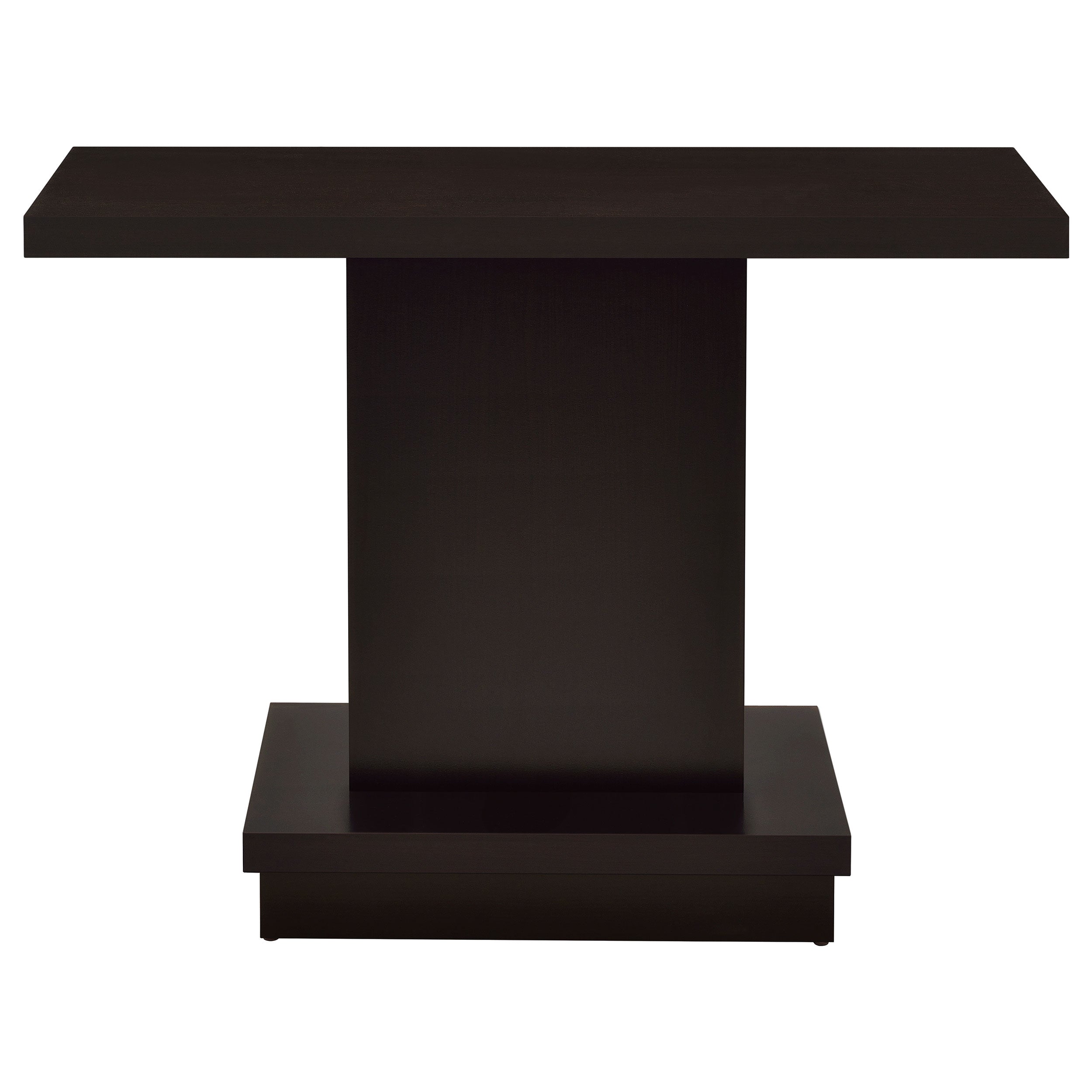 Reston Engineered Wood Pedestal Console Table Cappuccino — view 3