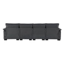 Modern U-Shaped Sectional Sofa With Waist Pillows, 6 Seat Upholstered Symmetrical Sofa Furniture, Sleeper Sofa Couch With Chaise Lounge For Living Room