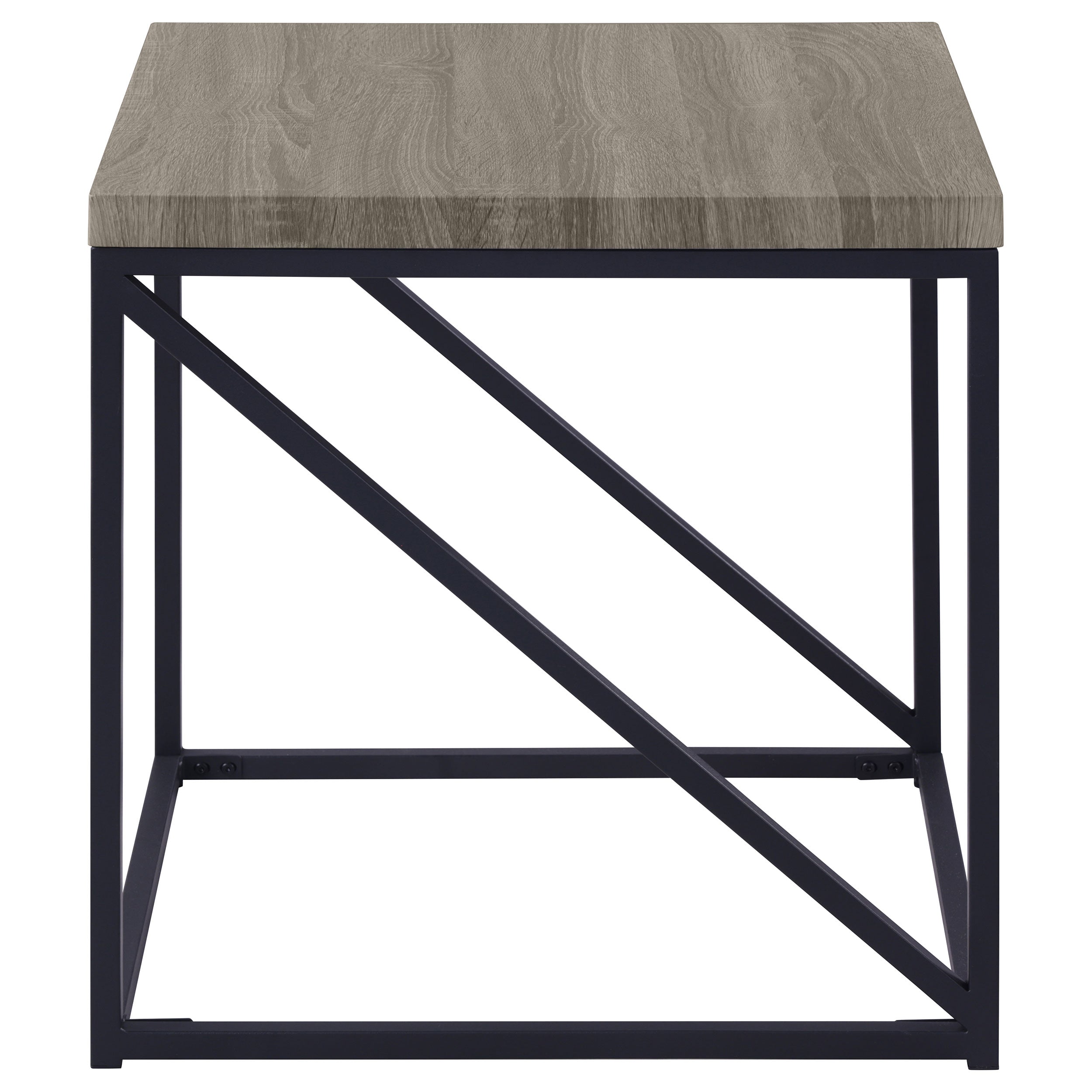 Birdie Square Engineered Wood End Table Sonoma Grey — view 4