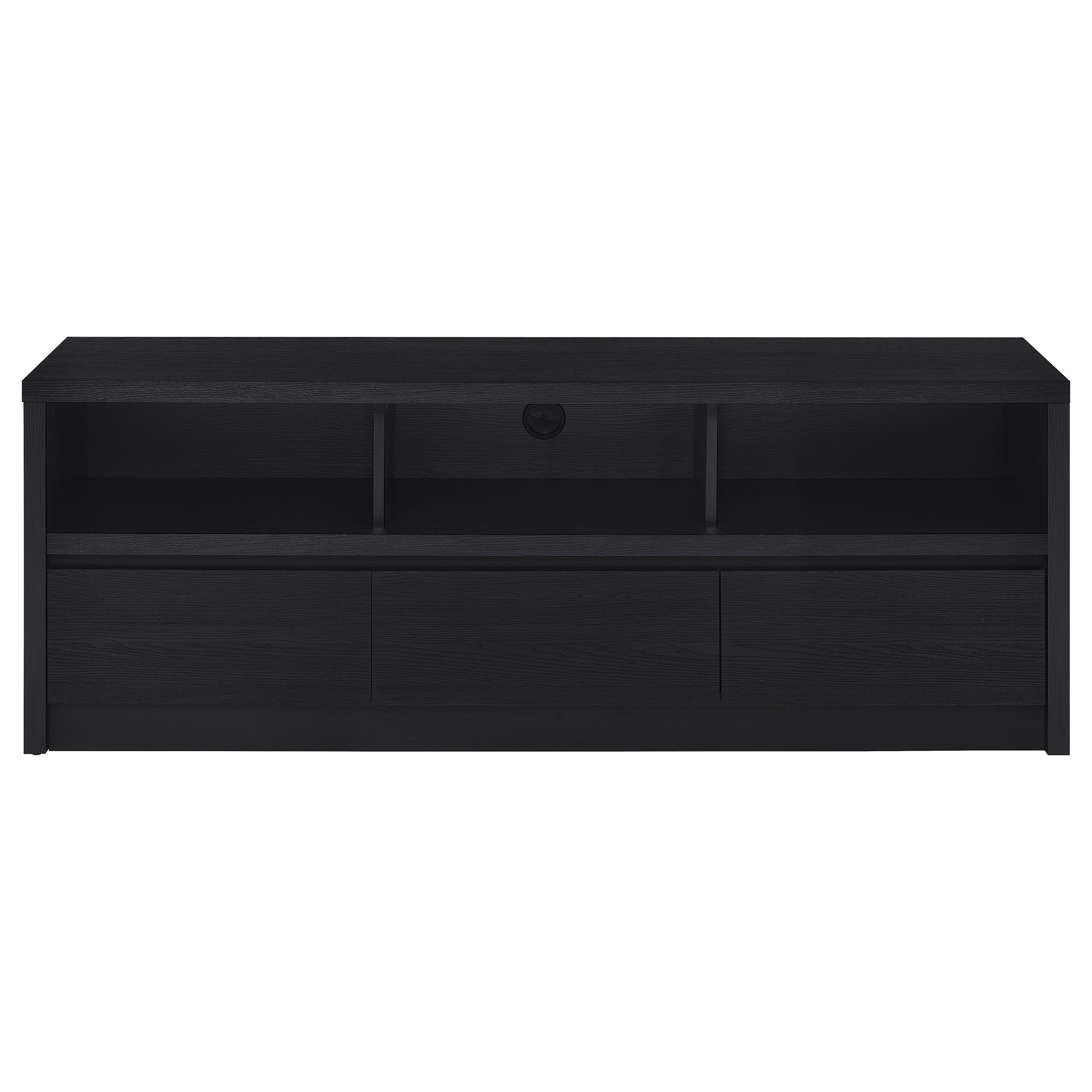 Rutland 59-inch 3-drawer TV Stand Media Console Black — view 4