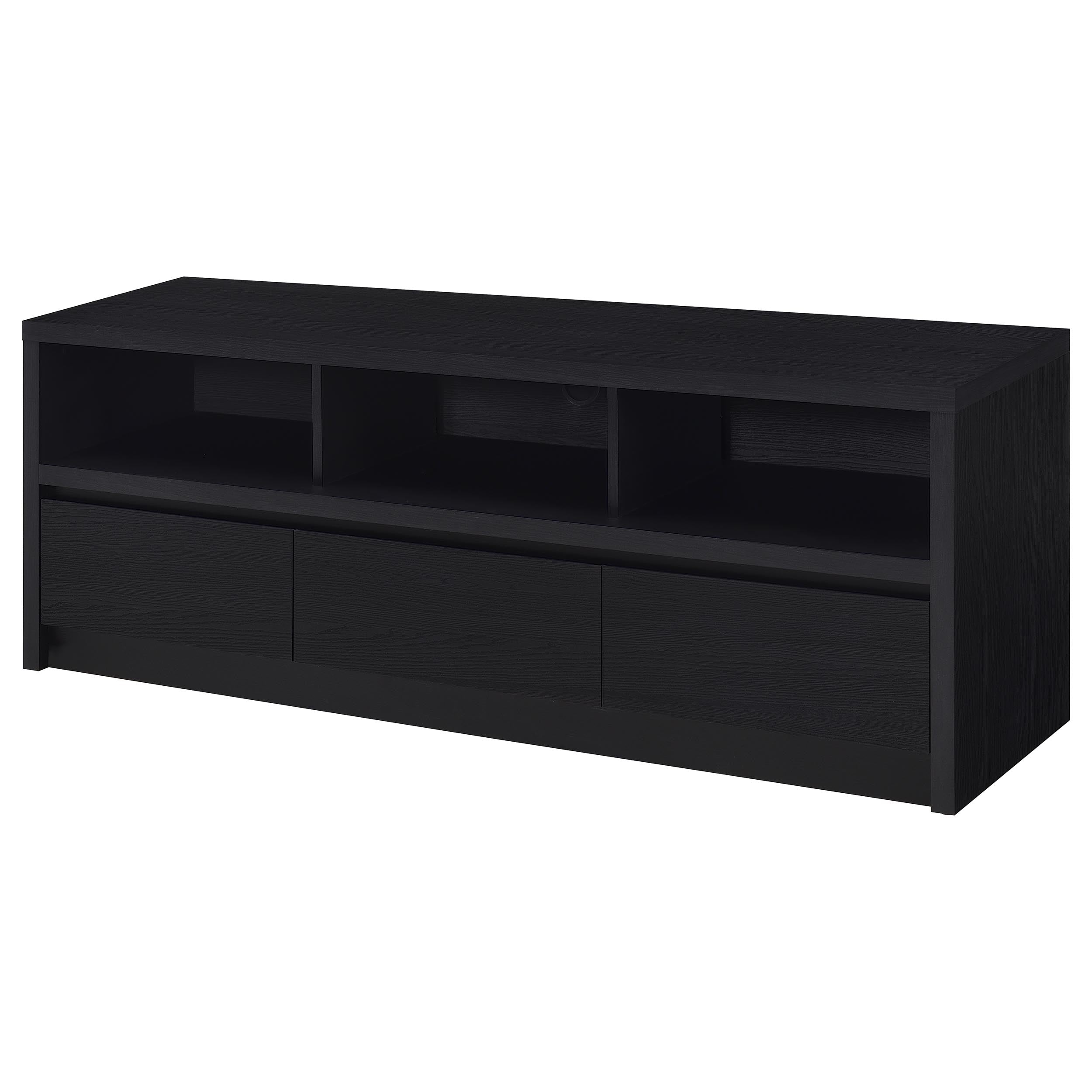 Rutland 59-inch 3-drawer TV Stand Media Console Black — view 5