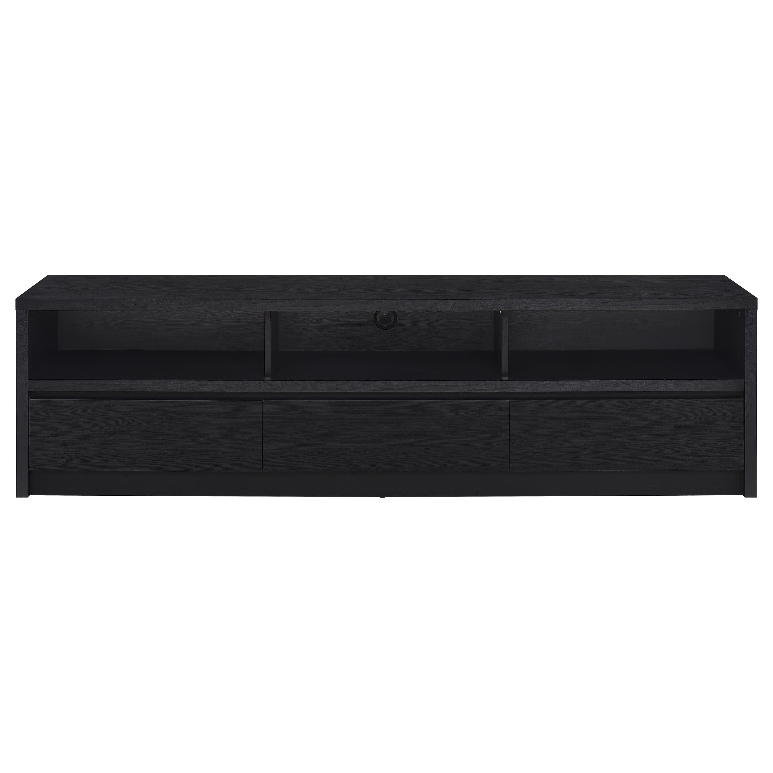 Rutland 78-inch 3-drawer TV Stand Media Console Black — view 4