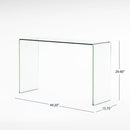 Cadyn - Tempered Glass Console Table Sleek Design - Clear