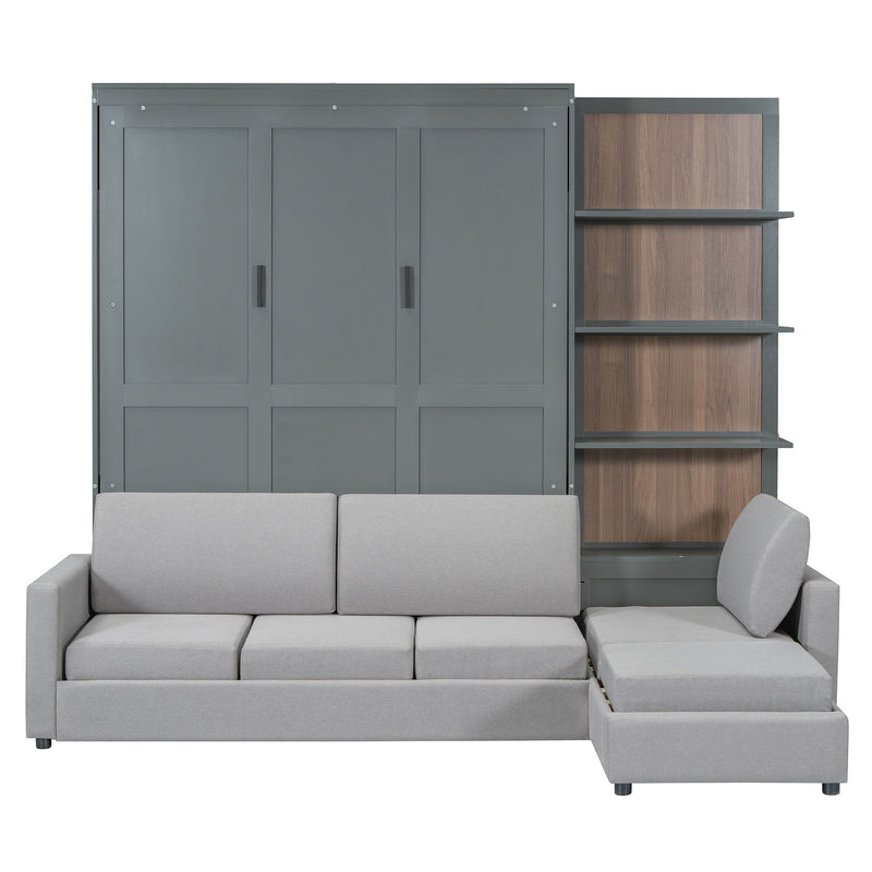 Murphy Bed With Sofa And Shelves