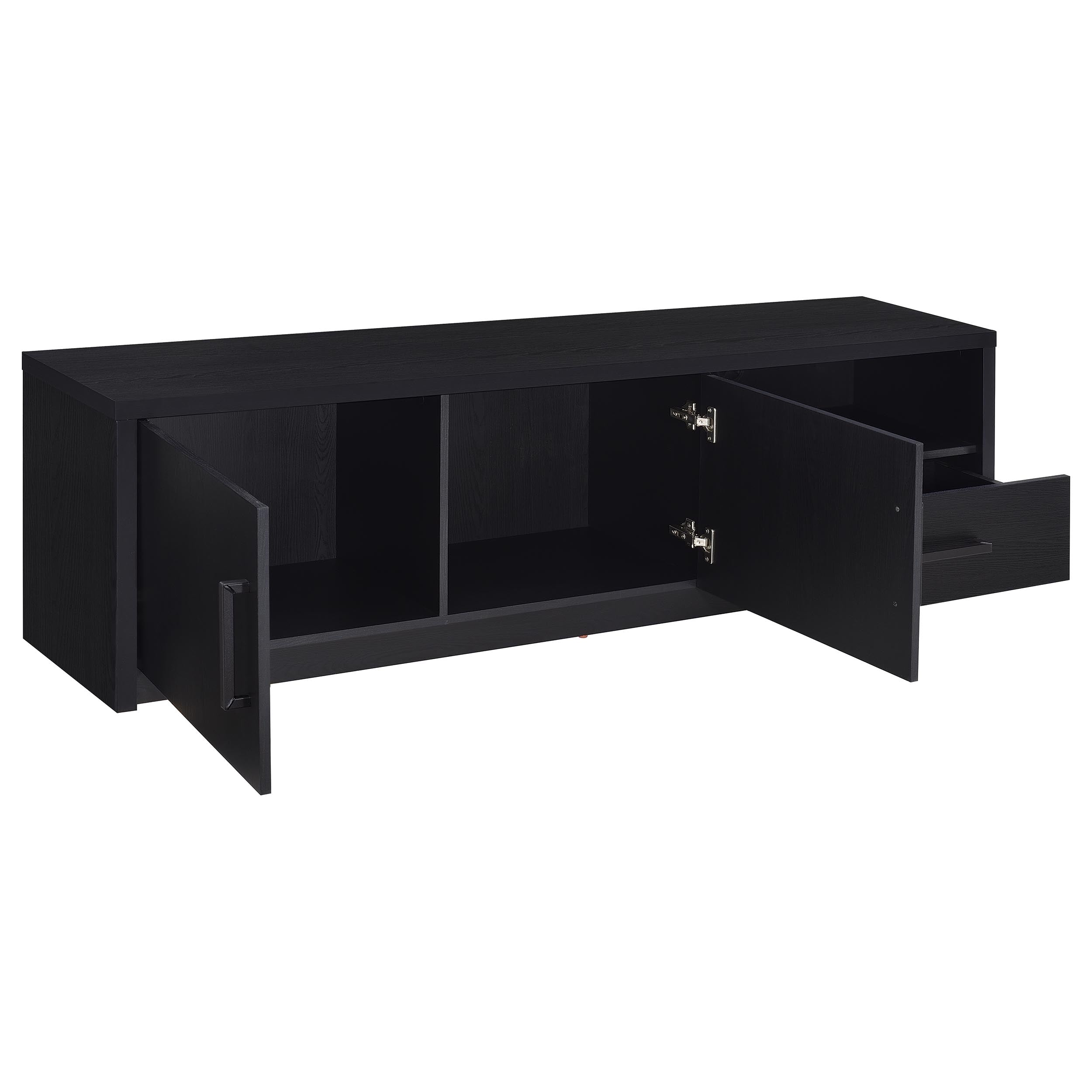 Murray 70-inch 2-door TV Stand Media Console Black — view 3