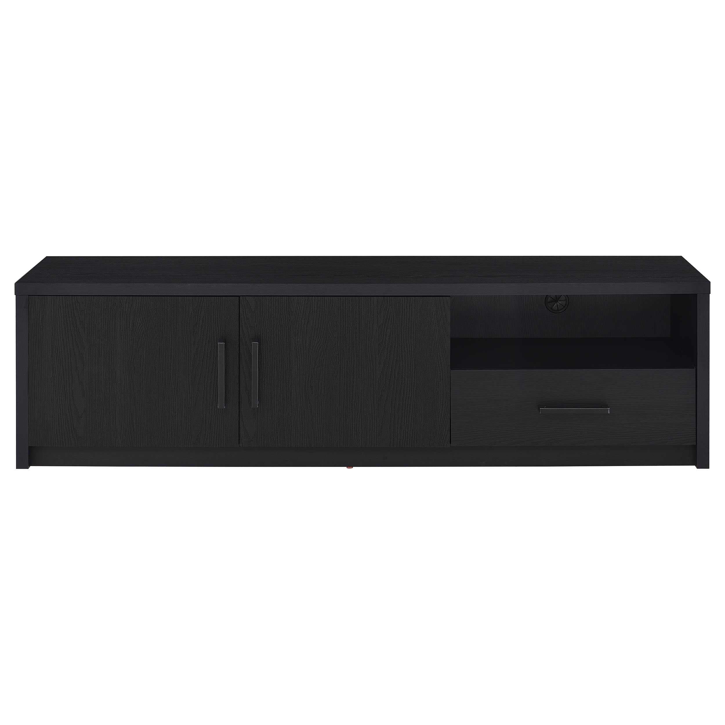 Murray 70-inch 2-door TV Stand Media Console Black — view 4