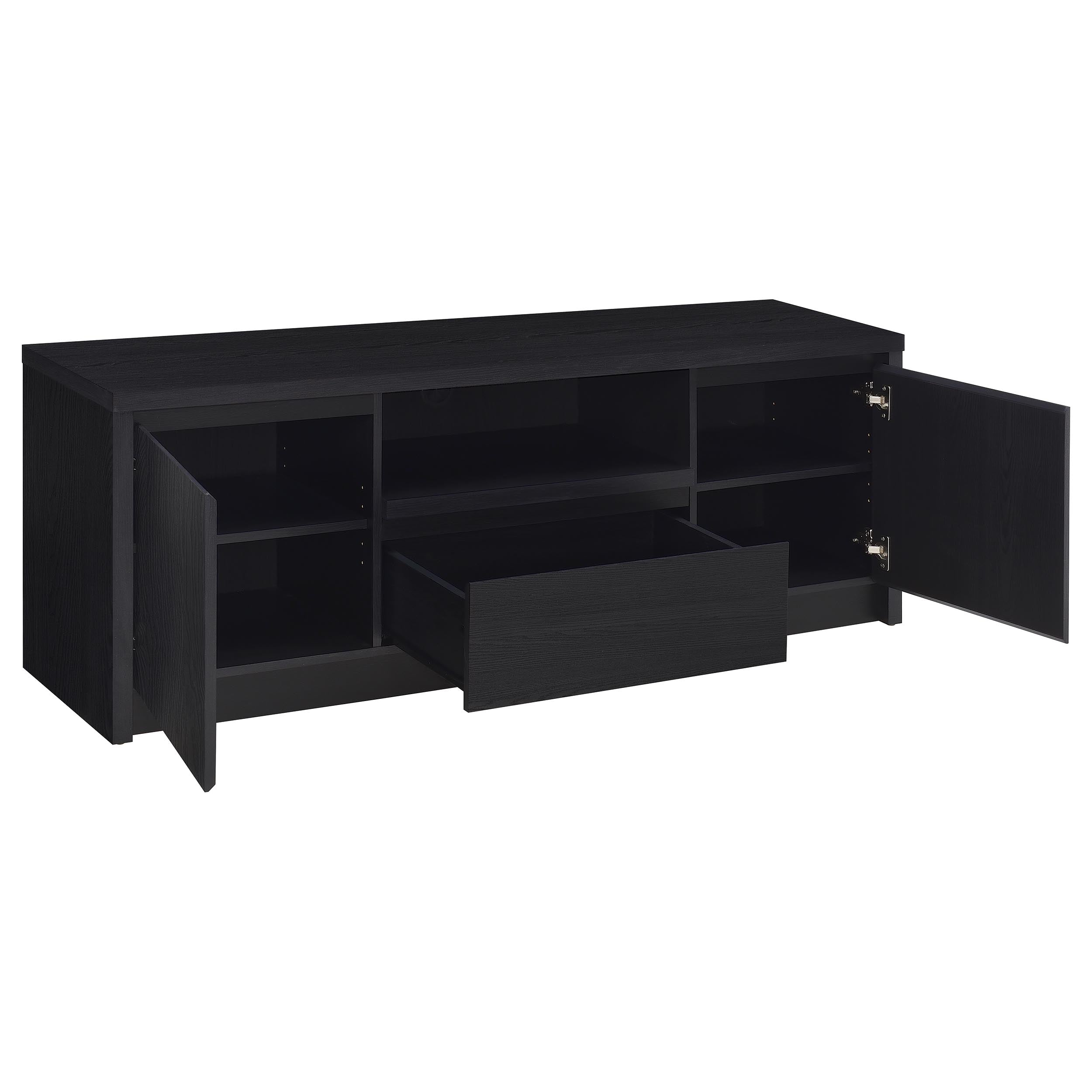 Winfield 60-inch 2-door TV Stand Media Console Black — view 3