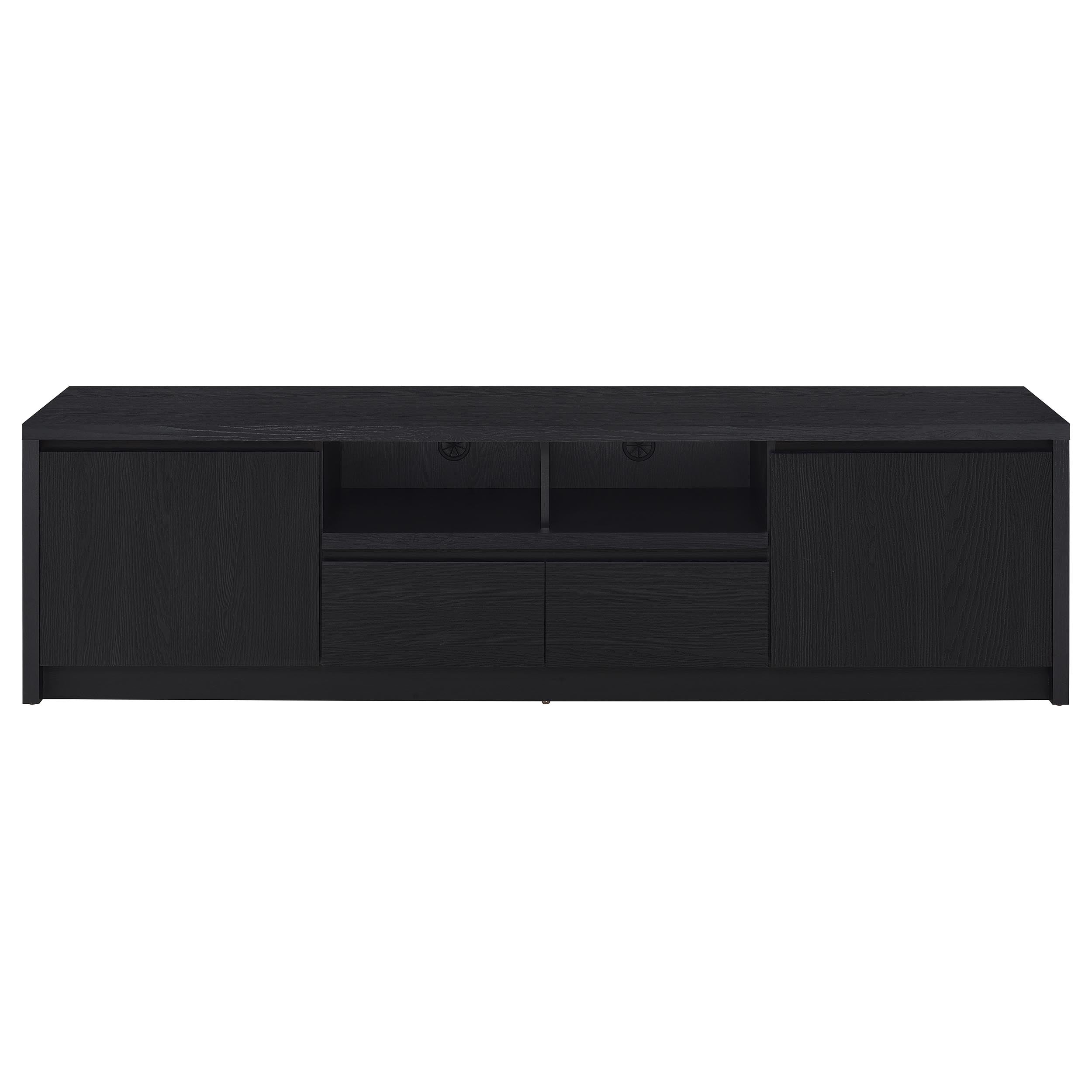 Winfield 3-piece Entertainment Center 78-inch TV Stand Black — view 5