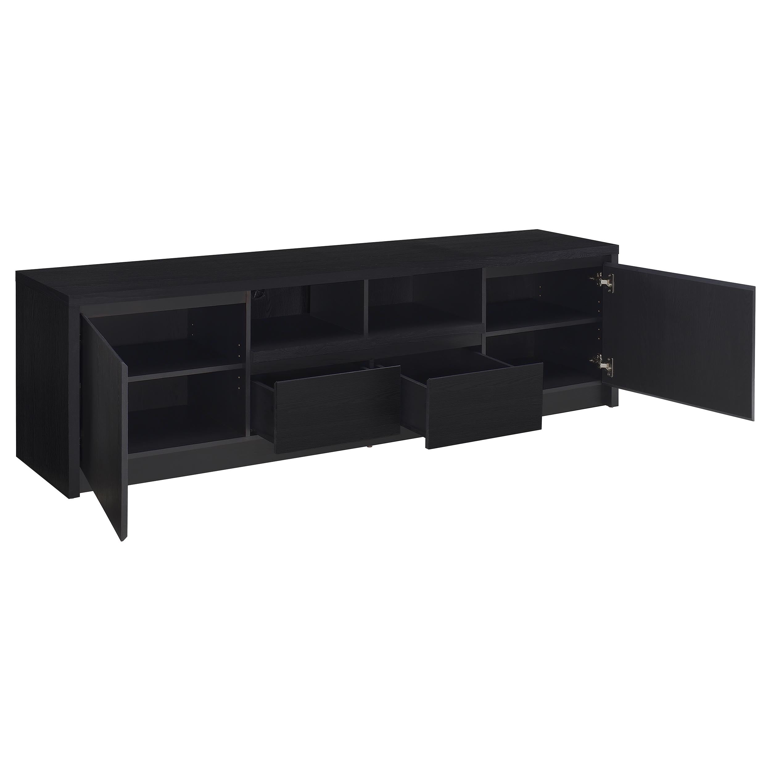 Winfield 78-inch 2-door TV Stand Media Console Black — view 3