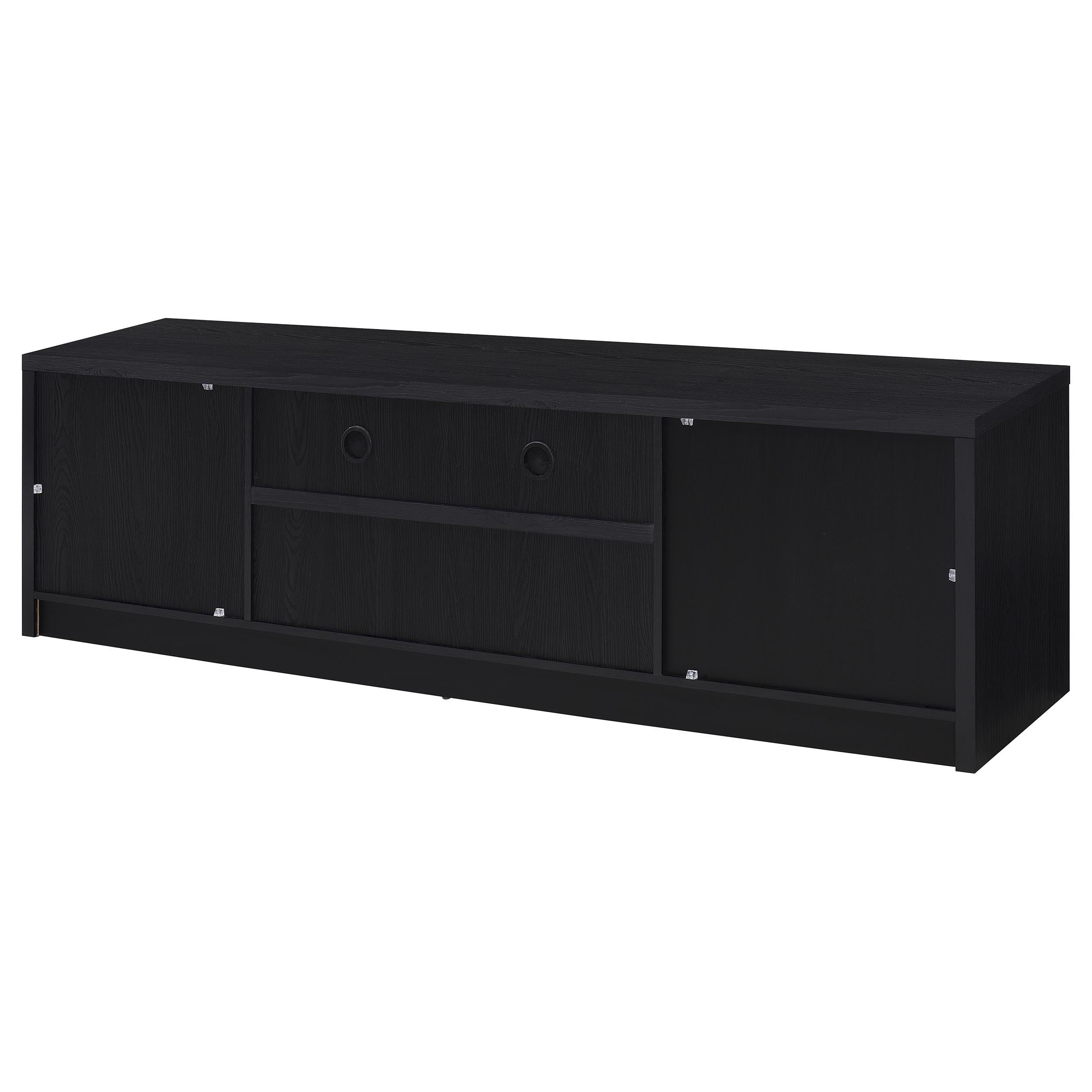 Winfield 78-inch 2-door TV Stand Media Console Black — view 8