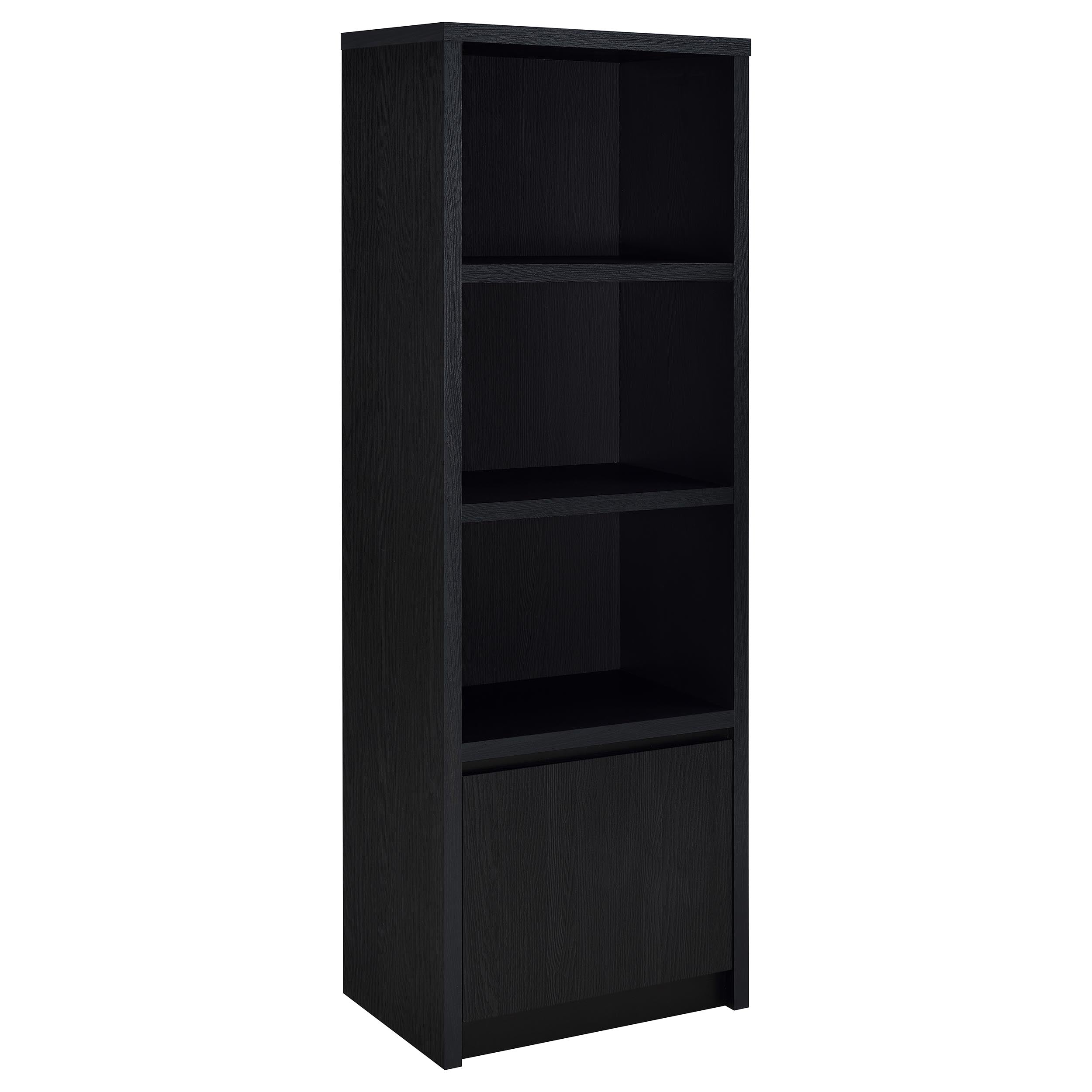 Winfield 3-shelf Media Tower Entertainment Pier Black — view 1