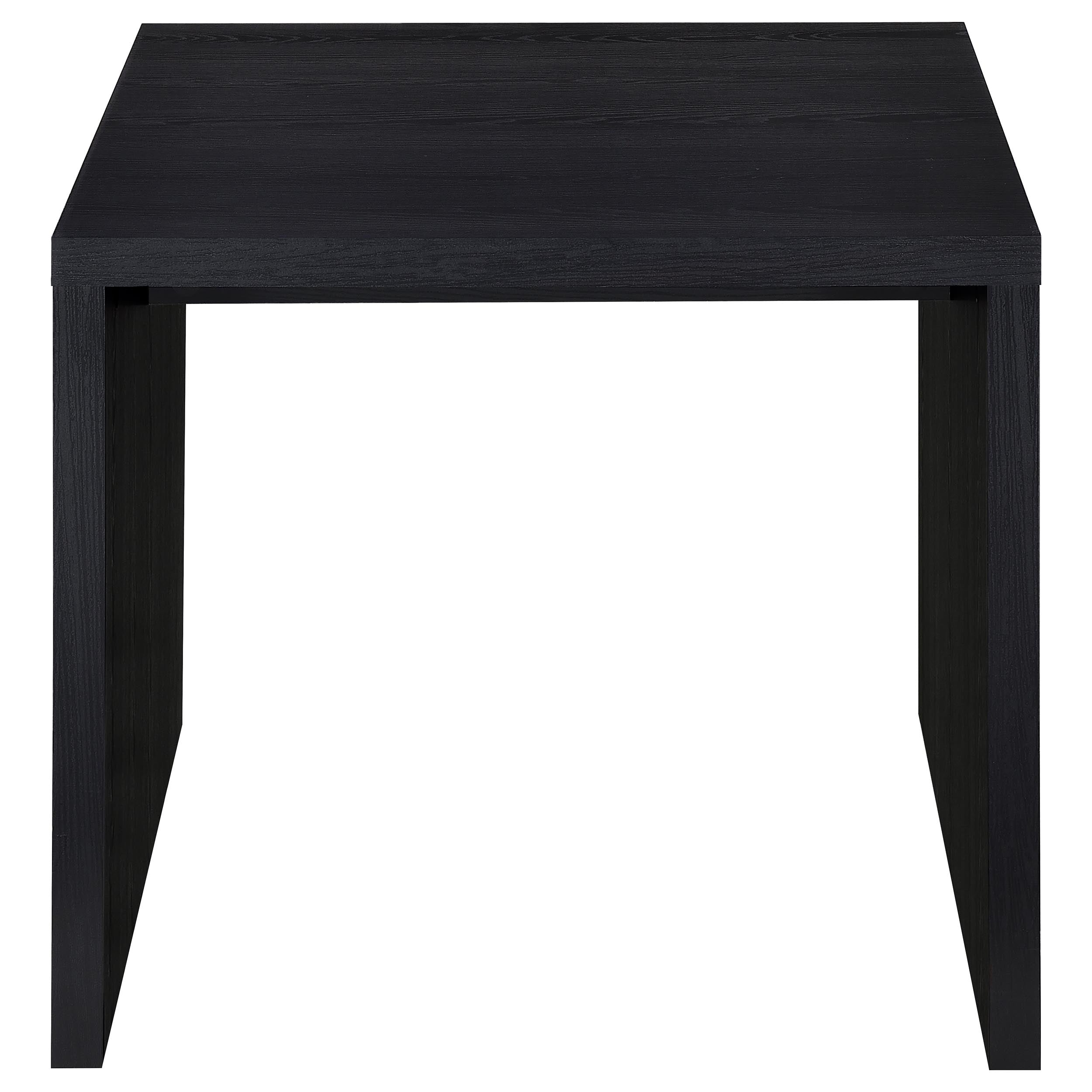 Knapp Engineered Wood Square Side End Table Black — view 3