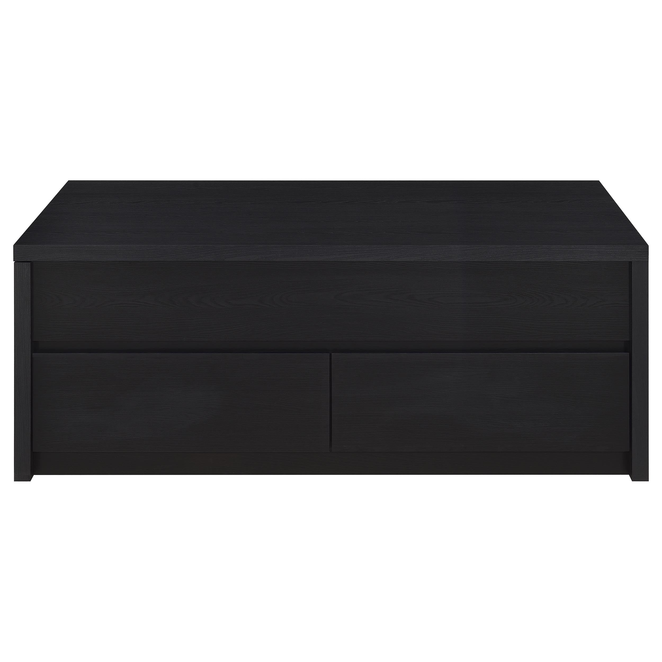 Knapp Lift Top Cocktail Coffee Table with Dual Drawers Black — view 5