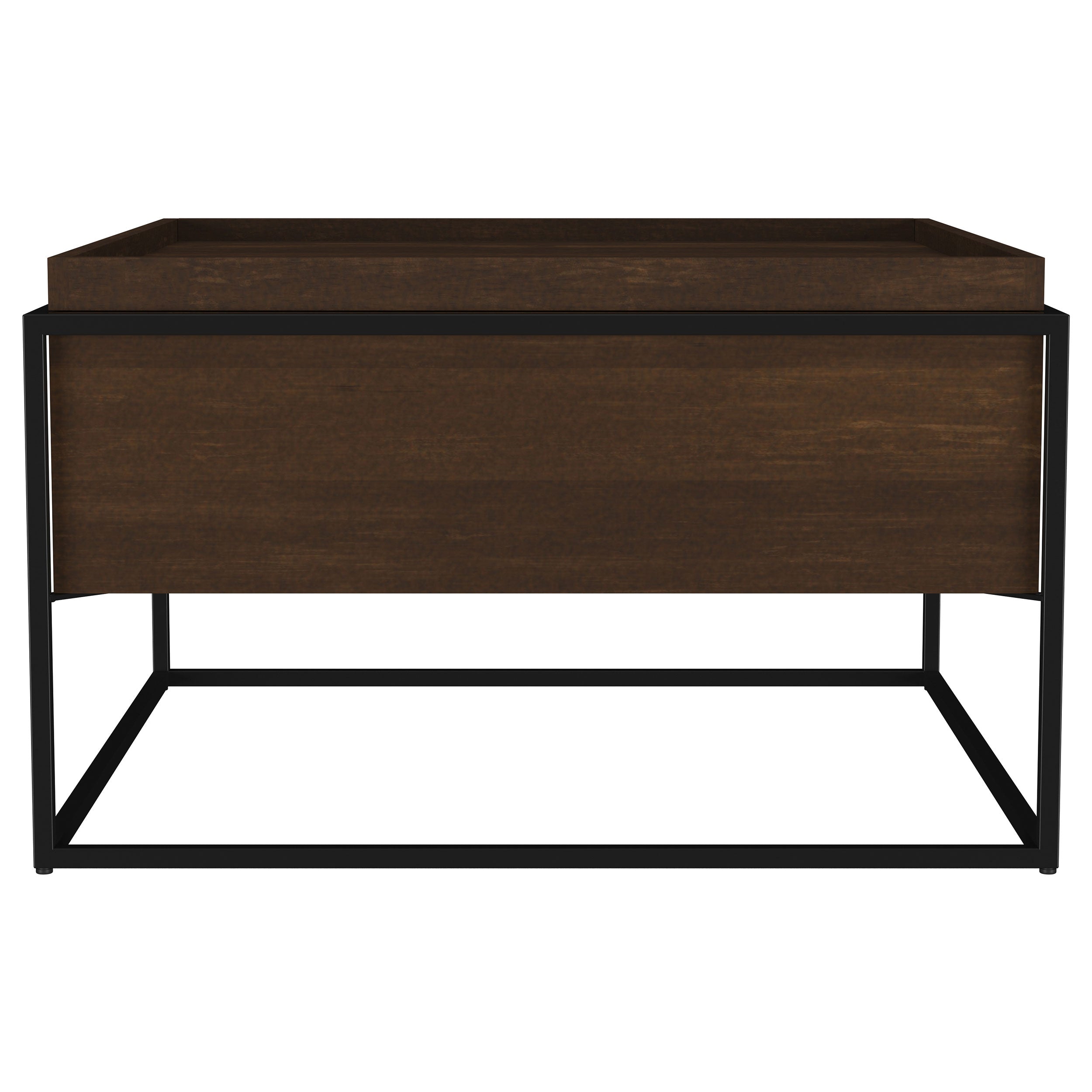 Fulton 30-inch Square Mango Wood Coffee Table Dark Brown — view 3