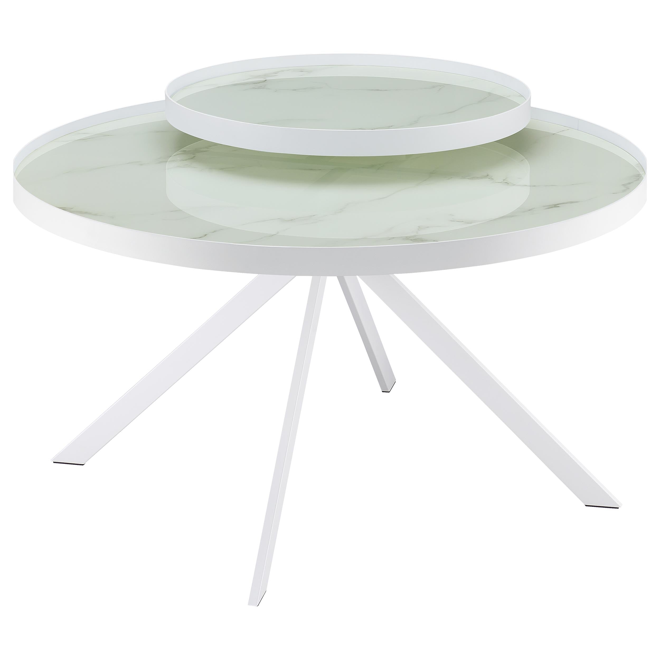 Briggs 3-piece Round Coffee and End Table Set White — view 6