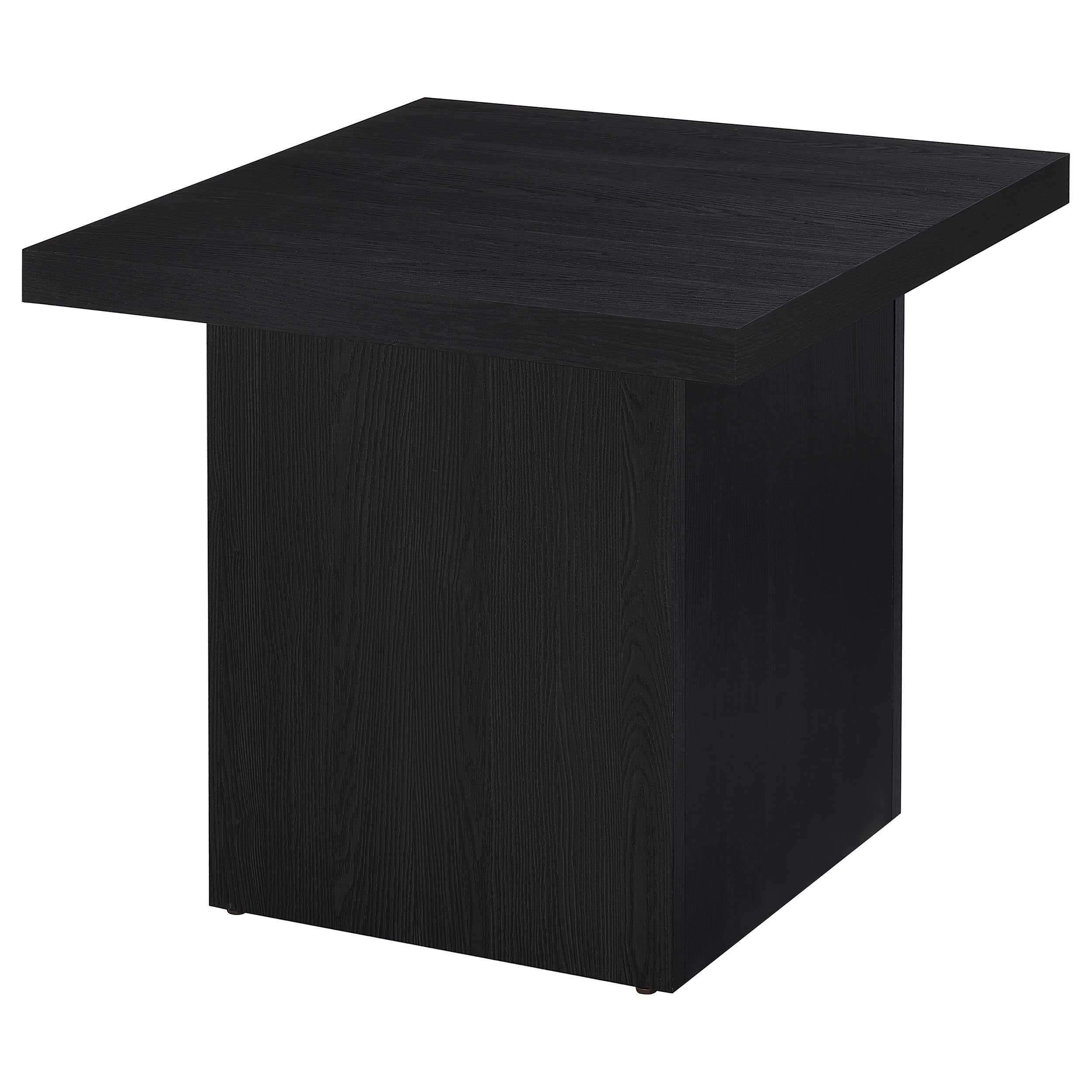 Max 3-piece Rectangular Coffee and End Table Set Black — view 4
