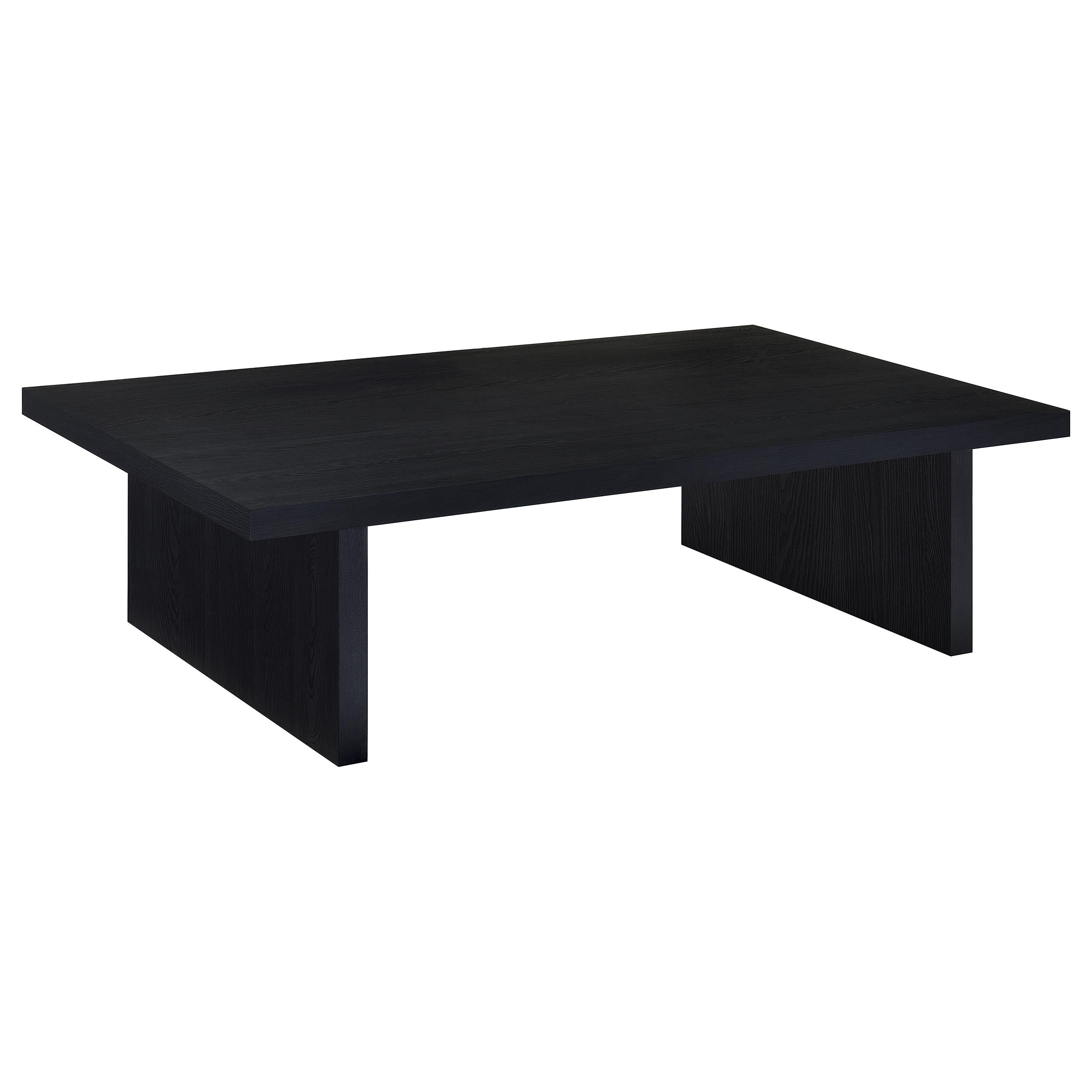 Max Rectangular Engineered Laminate Coffee Table Black — view 1