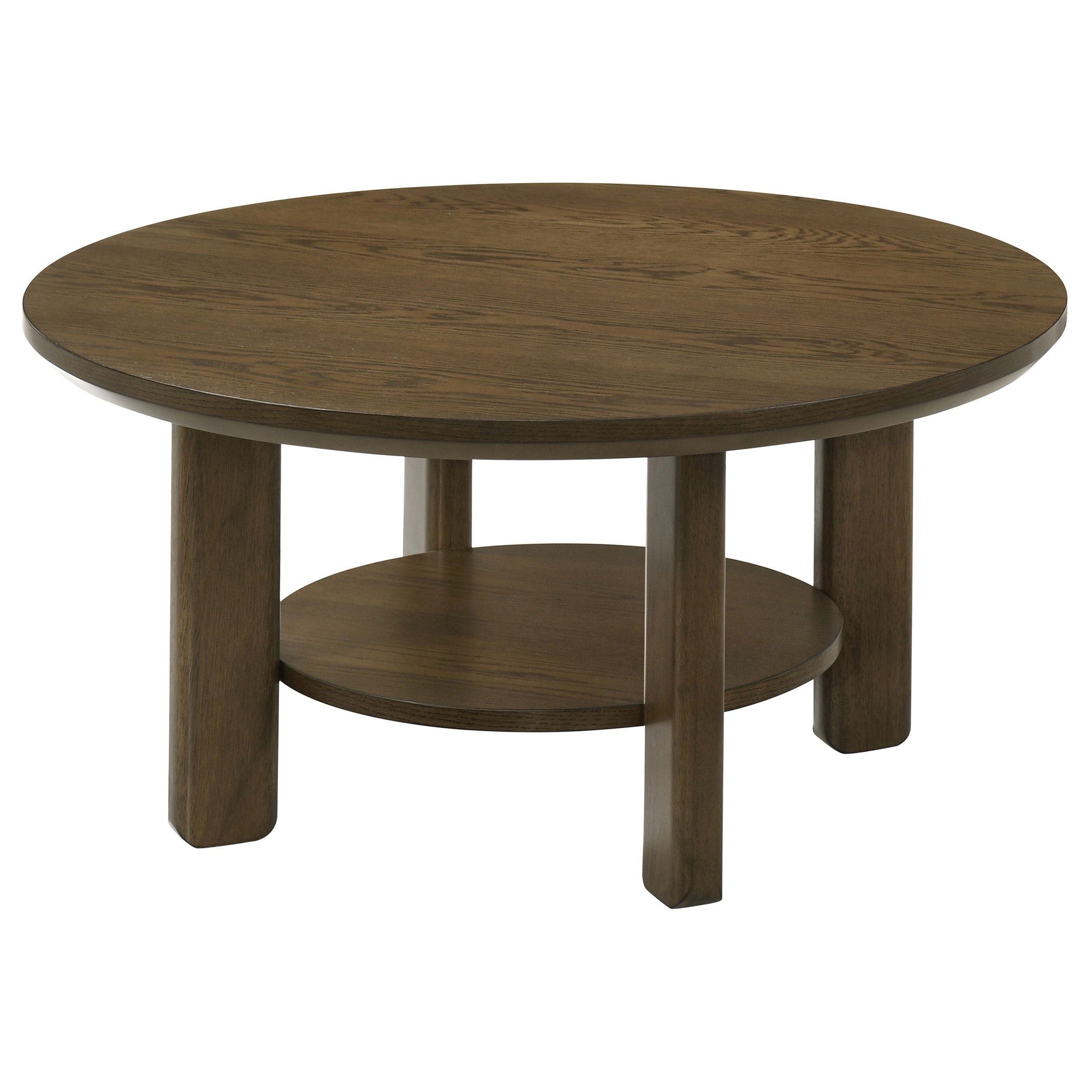 Ottowa 35-inch Round Wood Cocktail Coffee Table Brown — view 4