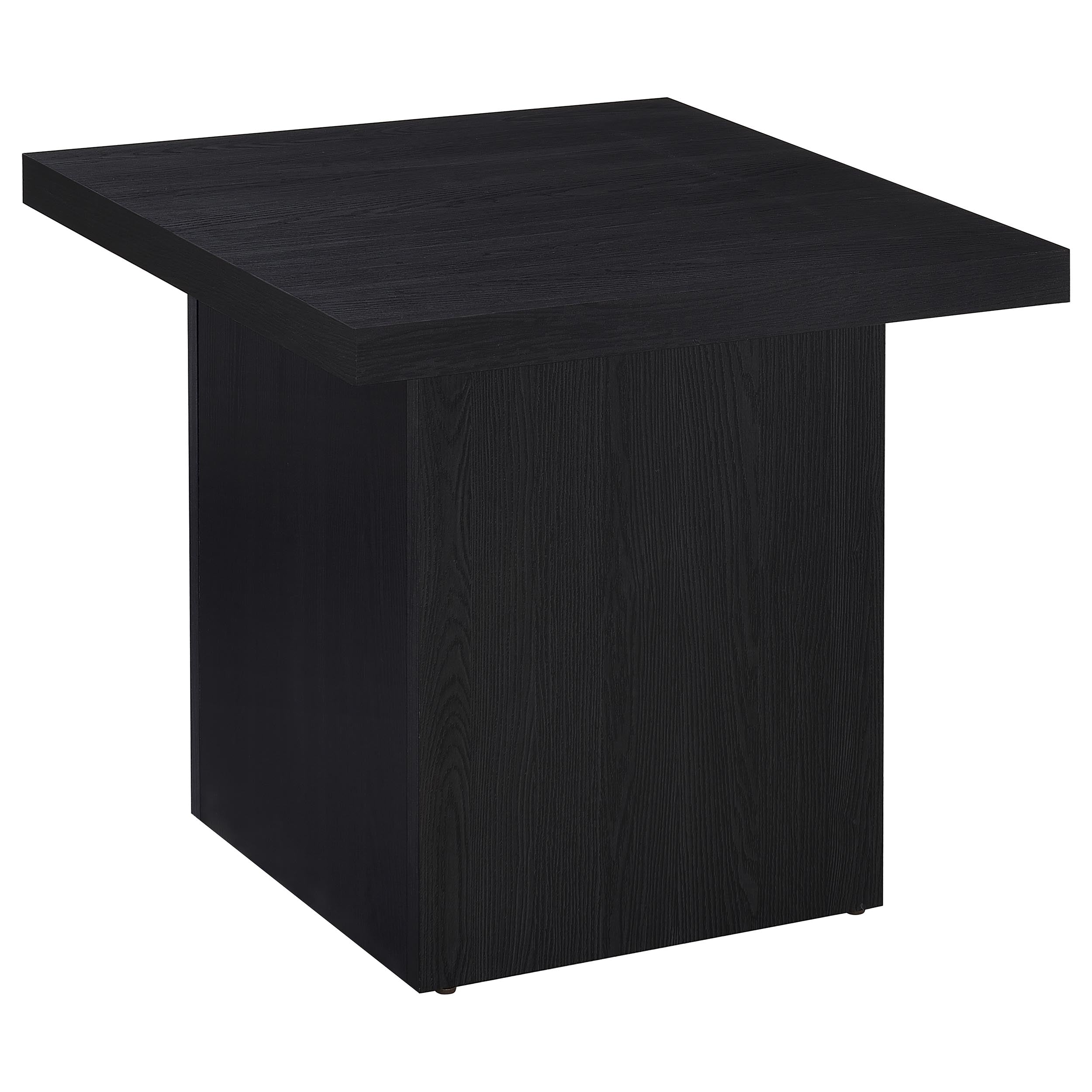 Devar 2-piece Square Cocktail Coffee End Table Set Black — view 3