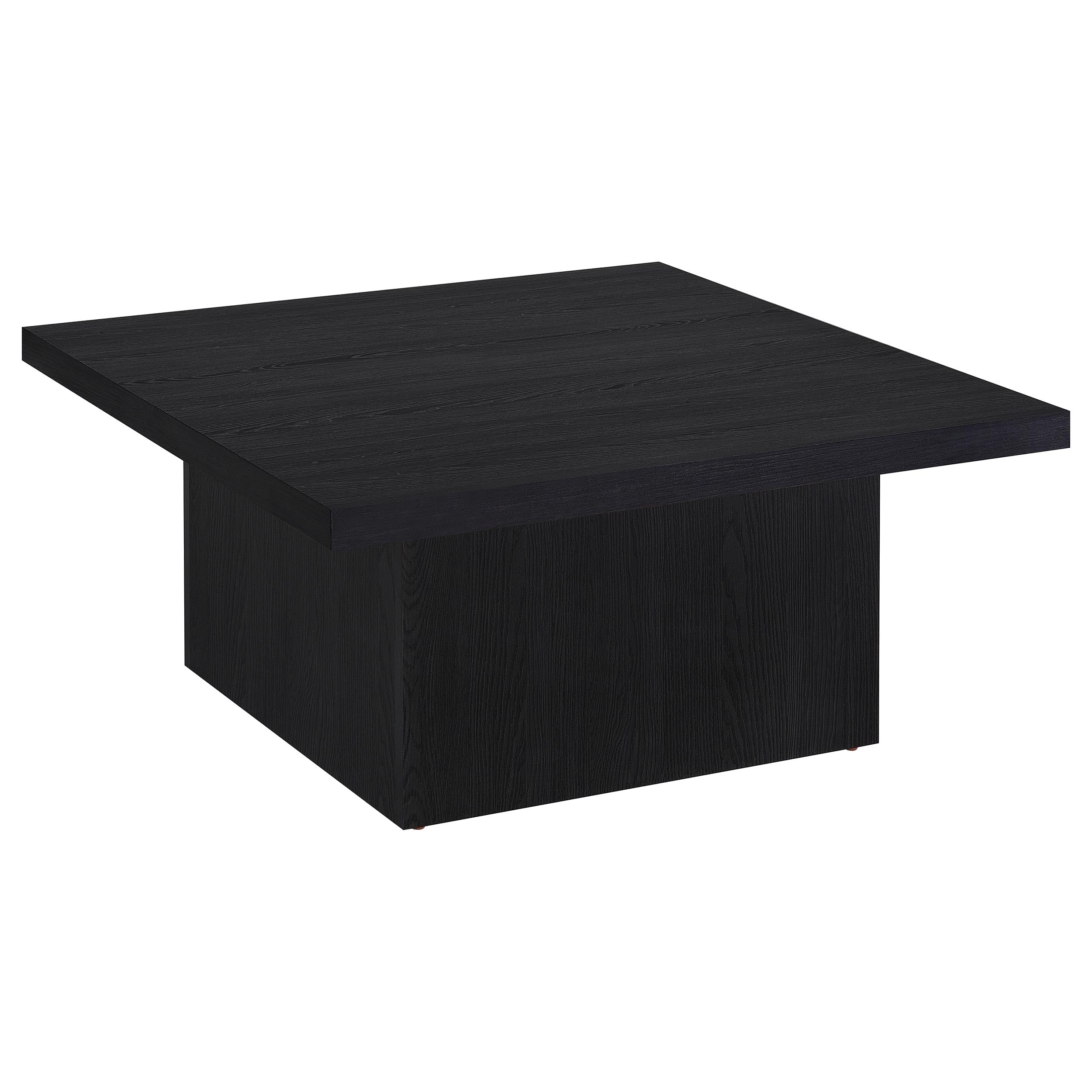 Devar Square Engineered Wood Cocktail Coffee Table Black — view 1
