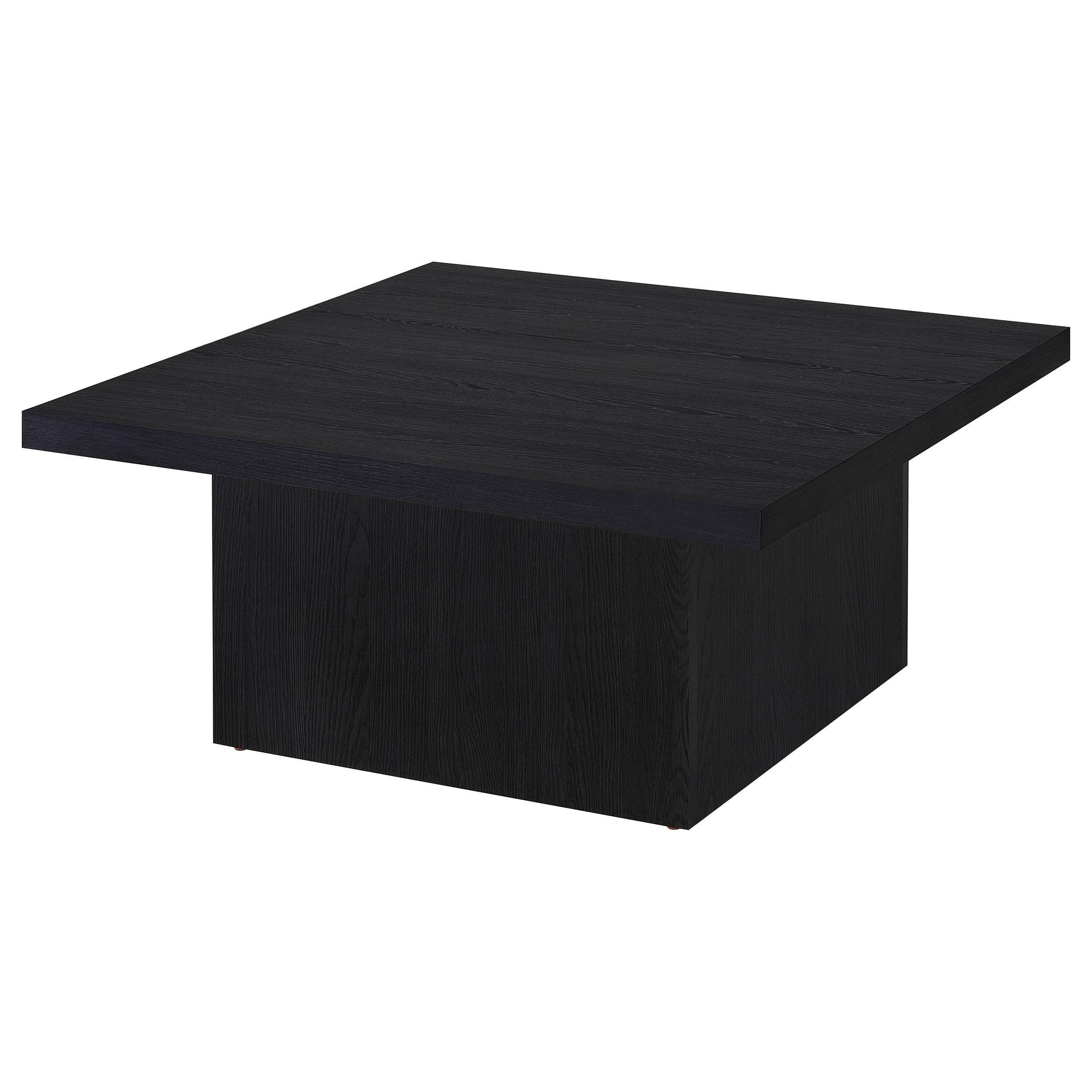 Devar Square Engineered Wood Cocktail Coffee Table Black — view 4